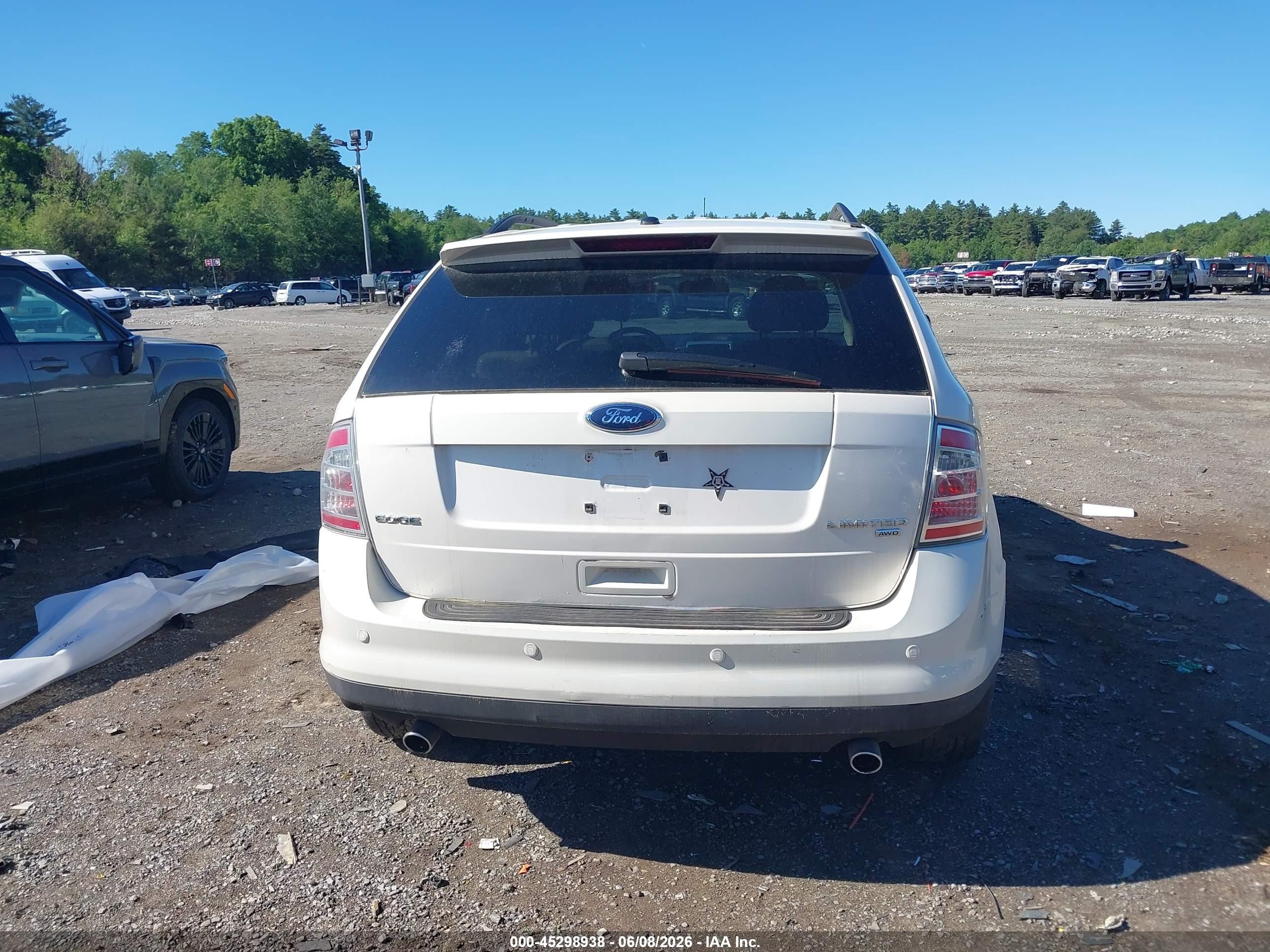 2008 Ford Edge Limited Белый vin: 2FMDK49C68BA62363