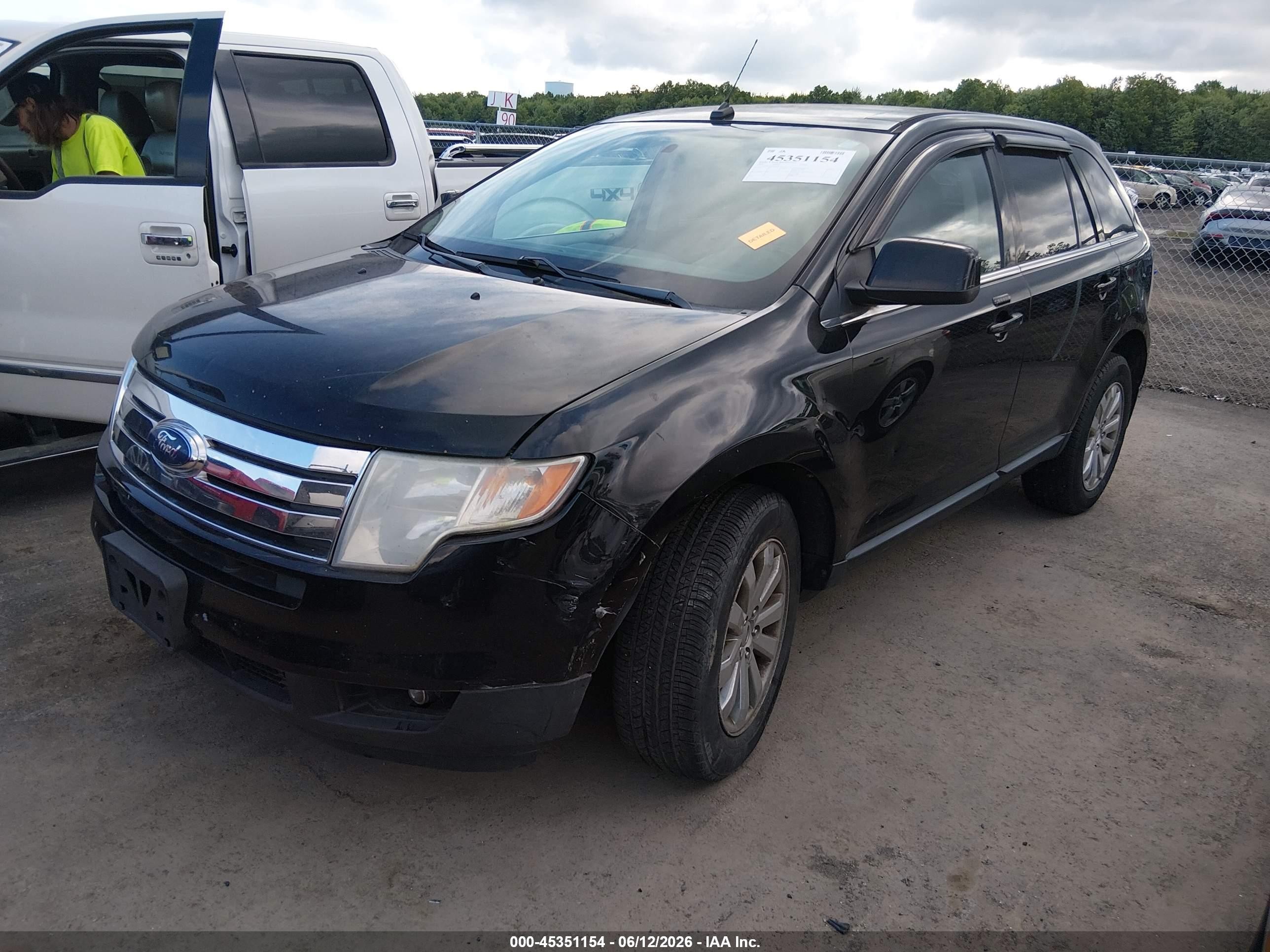 2008 Ford Edge Limited Black vin: 2FMDK49C68BA86176