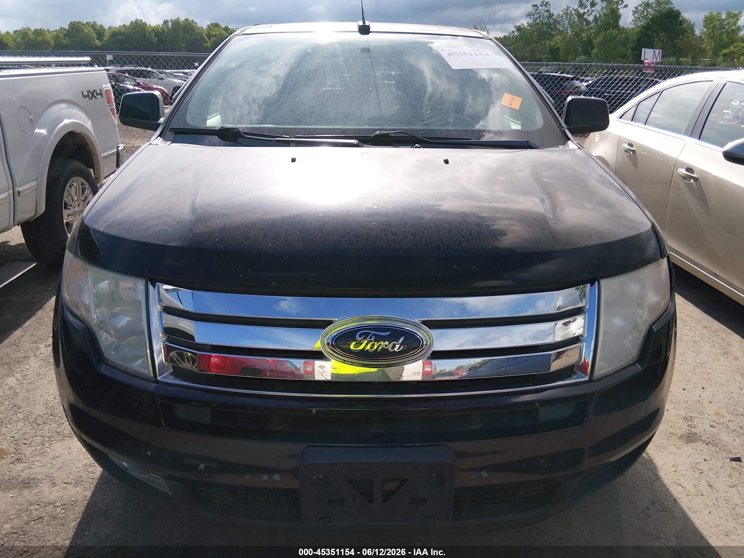 2008 Ford Edge Limited Black vin: 2FMDK49C68BA86176