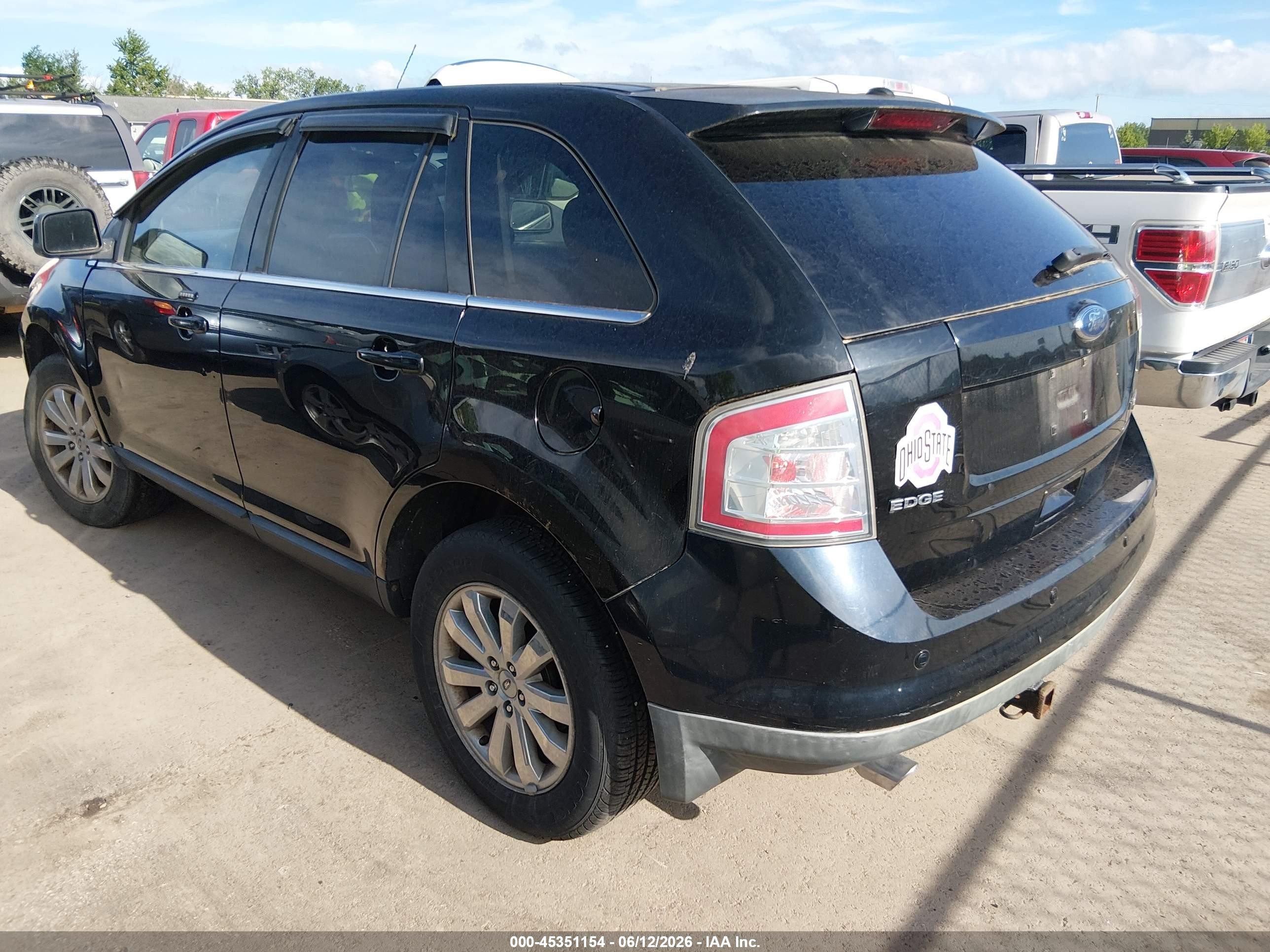 2008 Ford Edge Limited Black vin: 2FMDK49C68BA86176