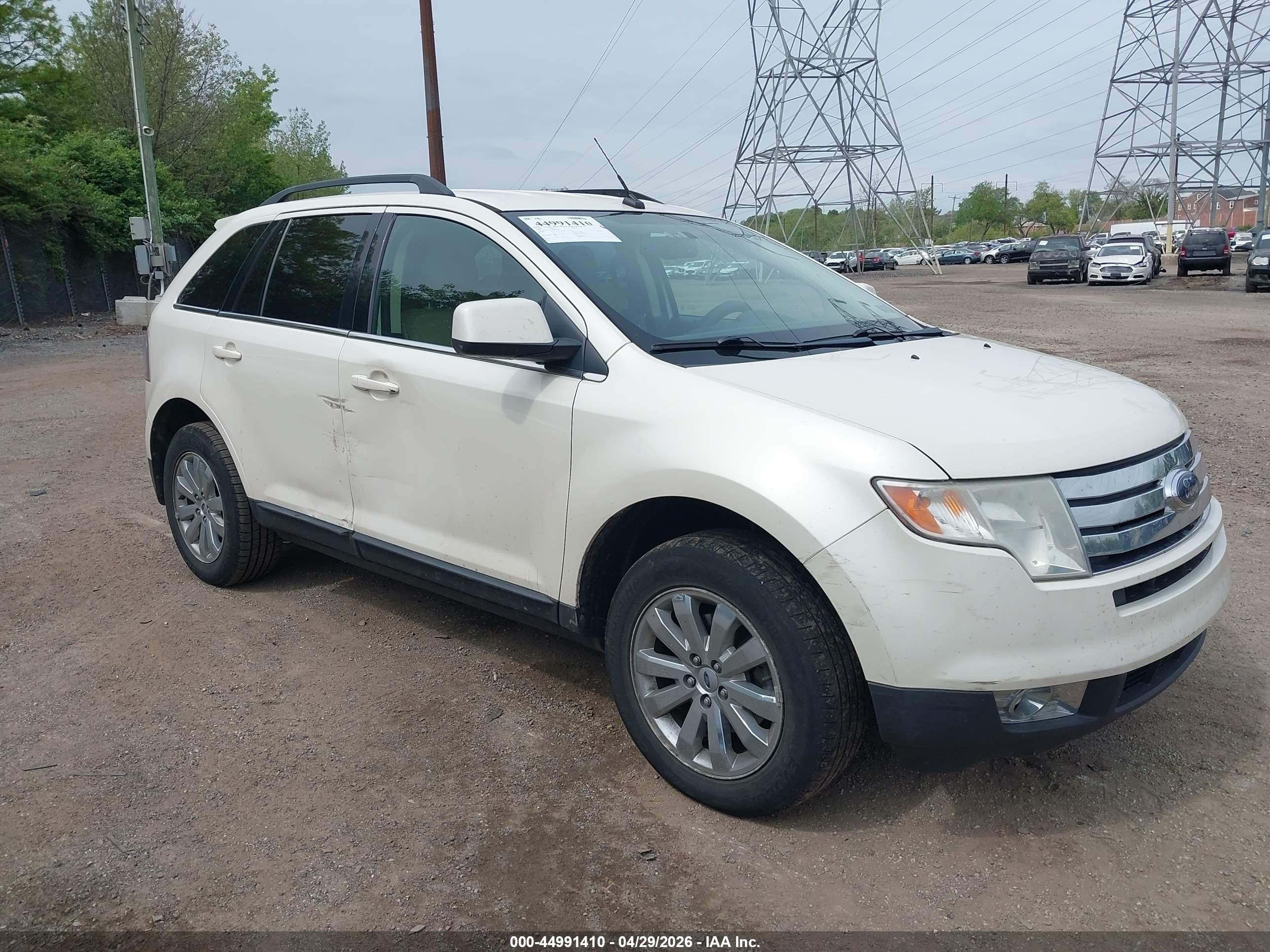 2008 Ford Edge Limited White vin: 2FMDK49C68BA96674