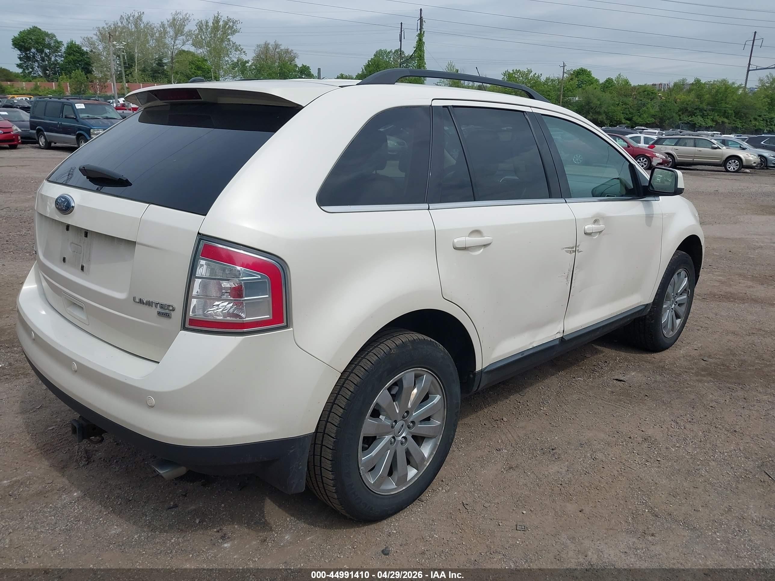 2008 Ford Edge Limited White vin: 2FMDK49C68BA96674