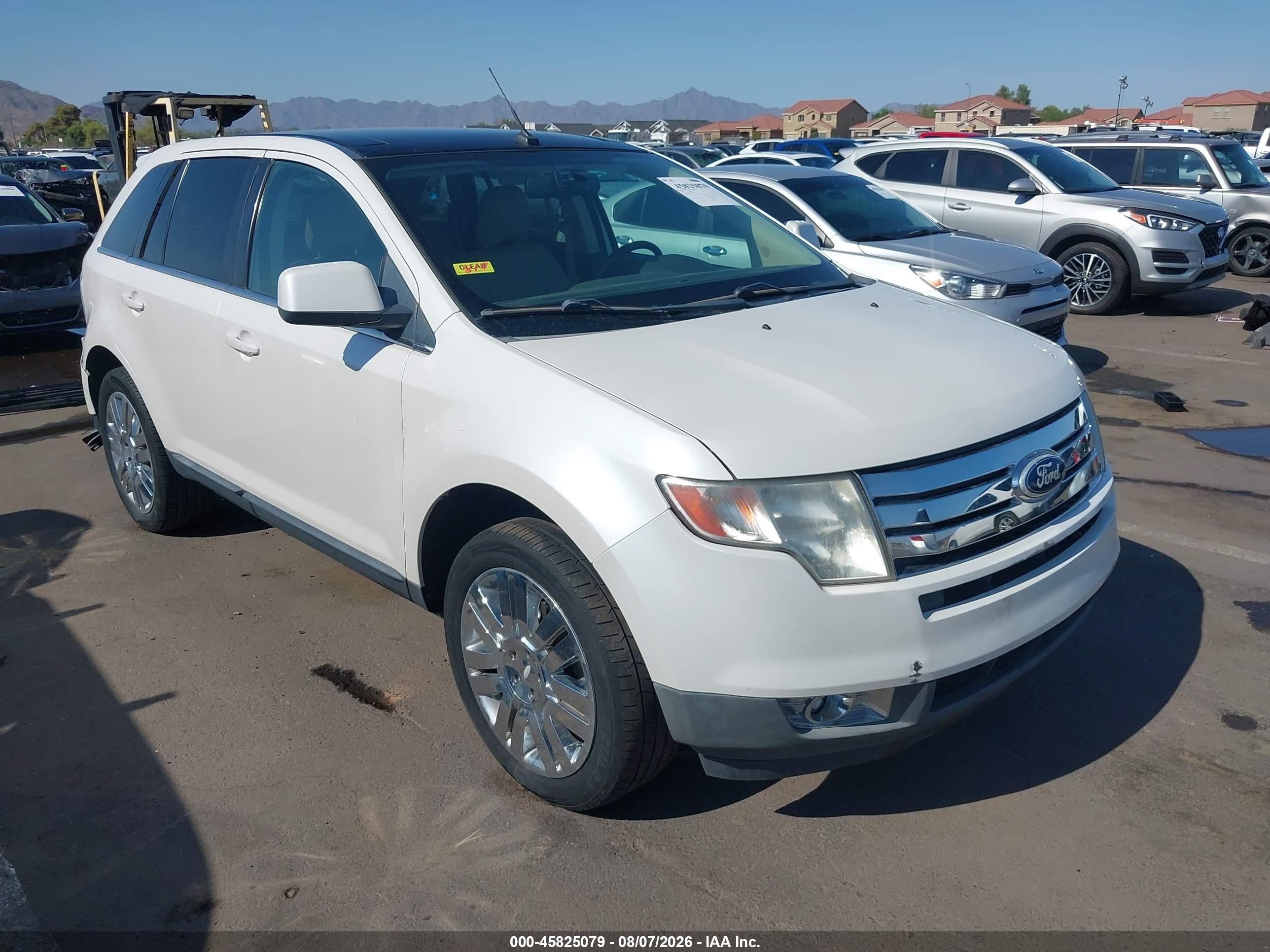 2009 Ford Edge Limited White vin: 2FMDK49C69BA82565