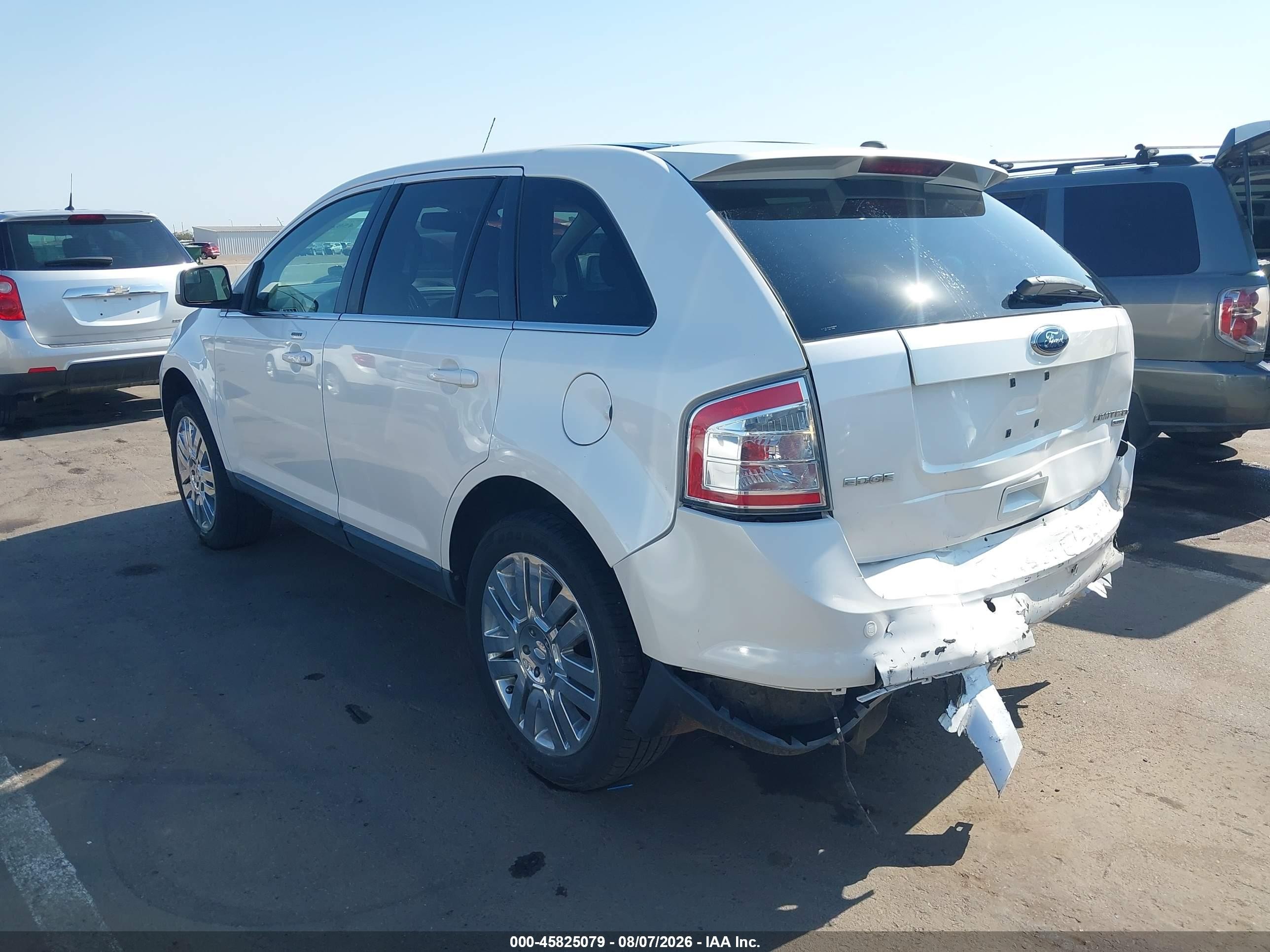 2009 Ford Edge Limited White vin: 2FMDK49C69BA82565