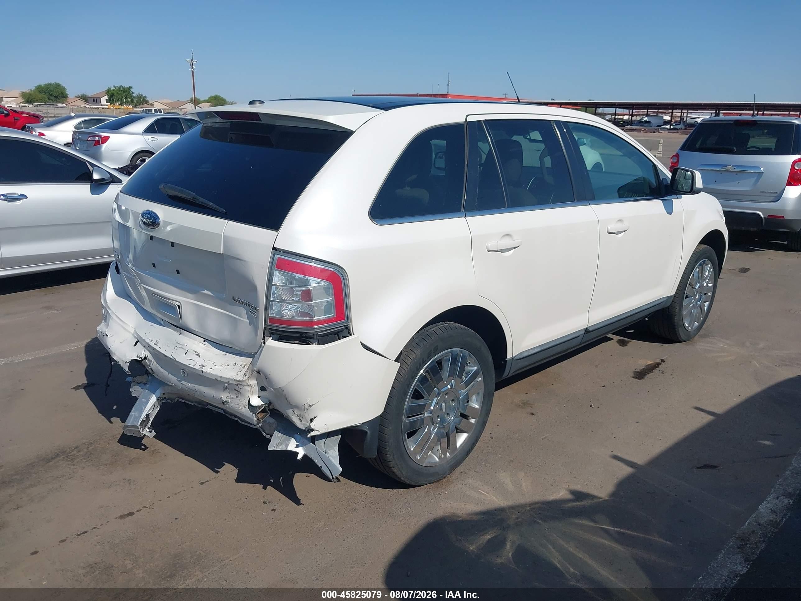 2009 Ford Edge Limited White vin: 2FMDK49C69BA82565