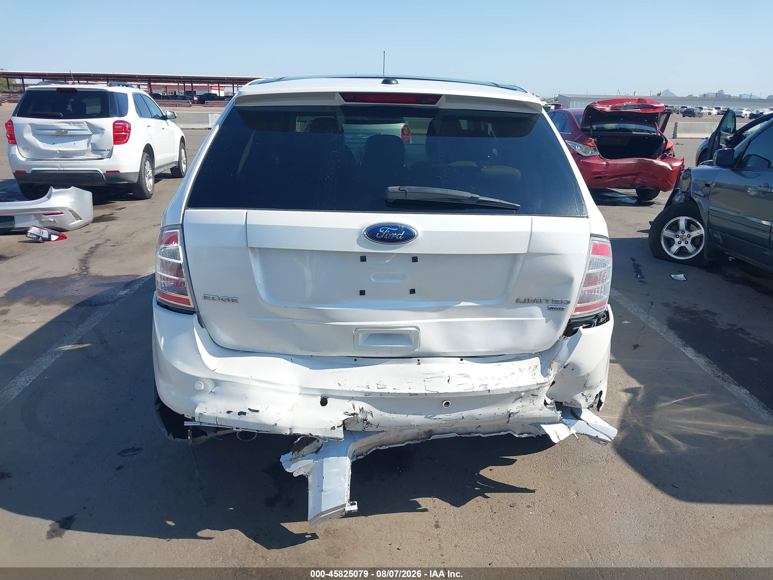 2009 Ford Edge Limited White vin: 2FMDK49C69BA82565