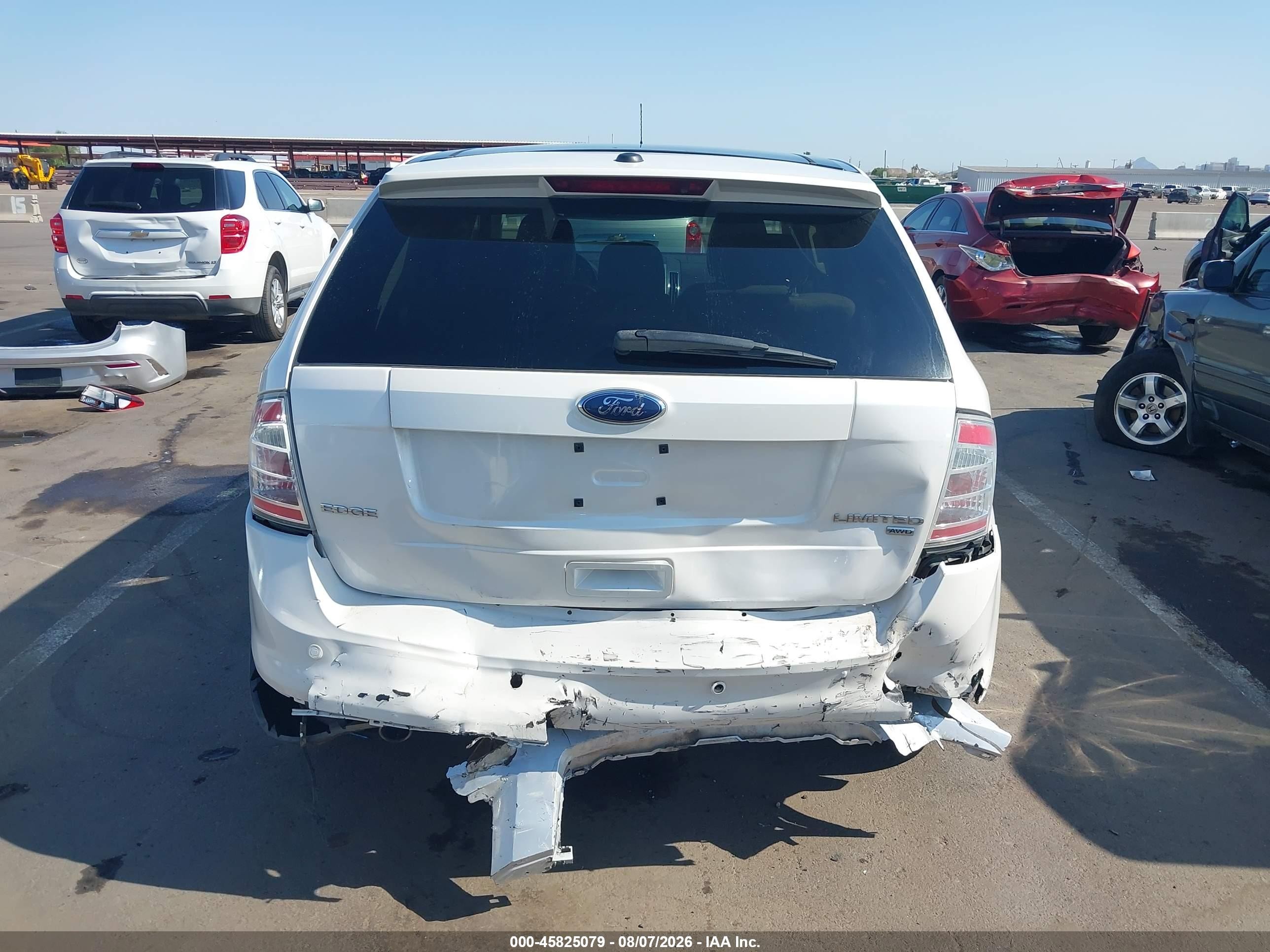 2009 Ford Edge Limited White vin: 2FMDK49C69BA82565