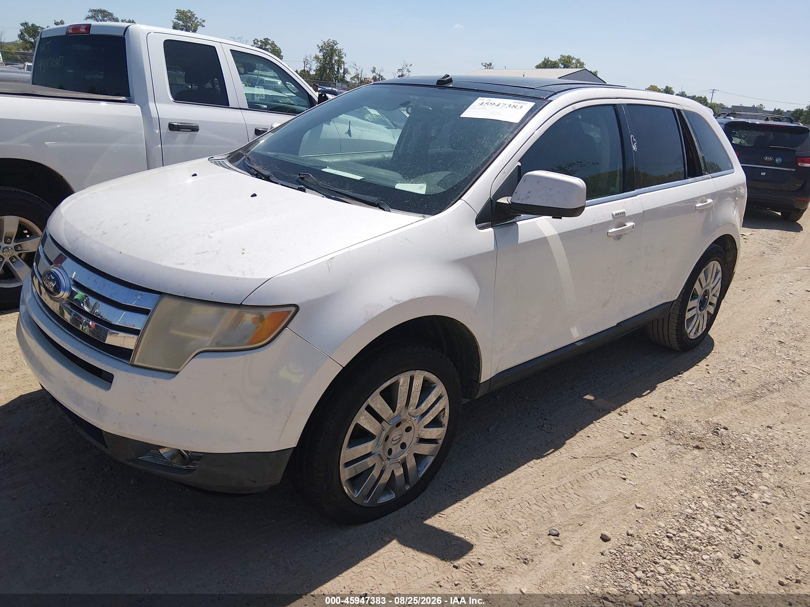 2009 Ford Edge Limited White vin: 2FMDK49C69BA87538