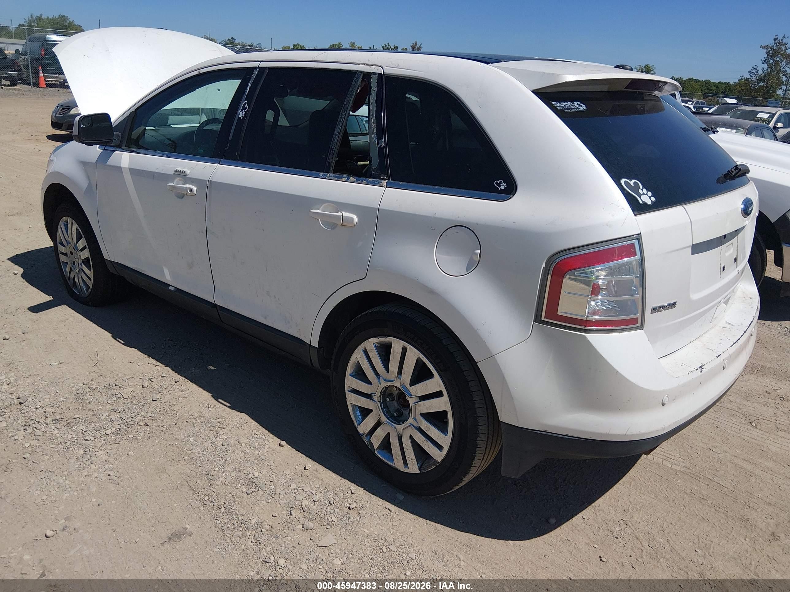 2009 Ford Edge Limited White vin: 2FMDK49C69BA87538