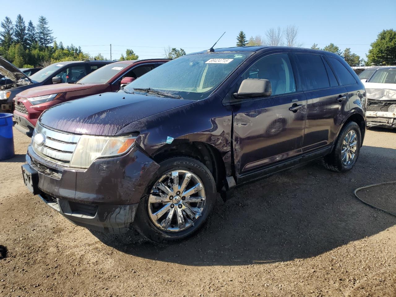 2007 Ford Edge Sel Plus Purple vin: 2FMDK49C77BA52343