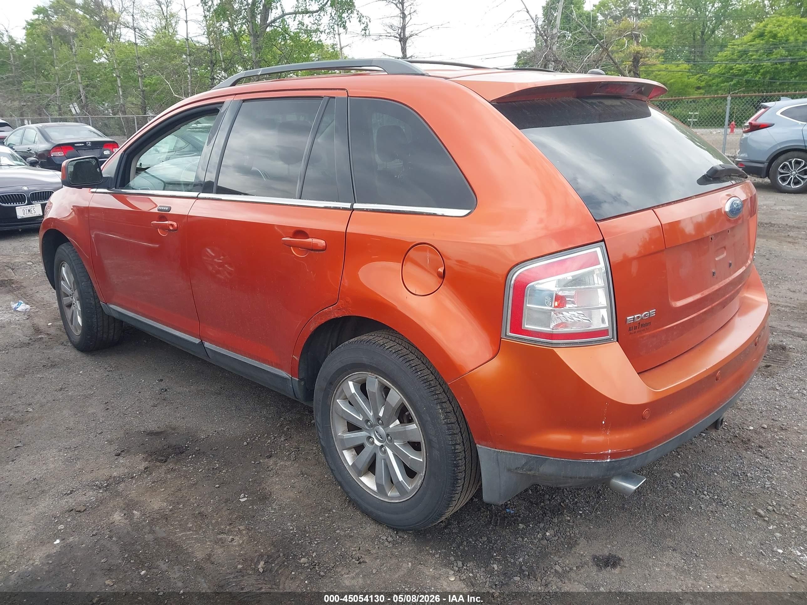 2007 Ford Edge Sel Plus Оранжевый vin: 2FMDK49C77BA54545
