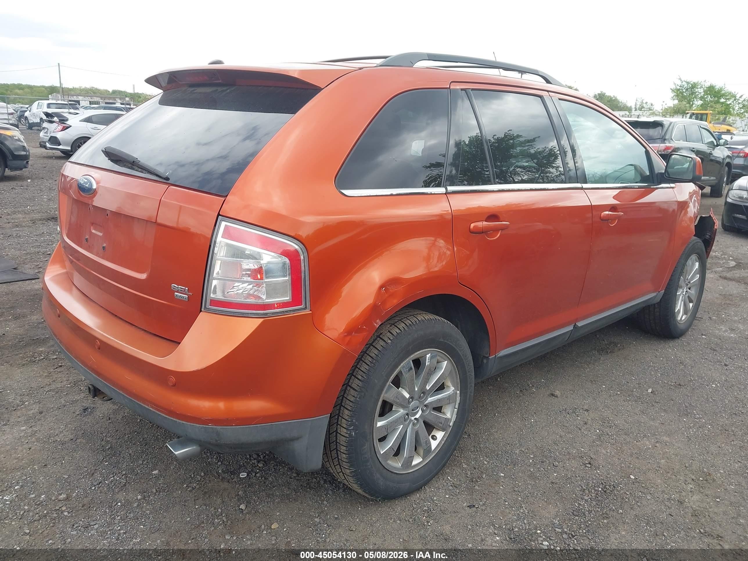 2007 Ford Edge Sel Plus Оранжевый vin: 2FMDK49C77BA54545