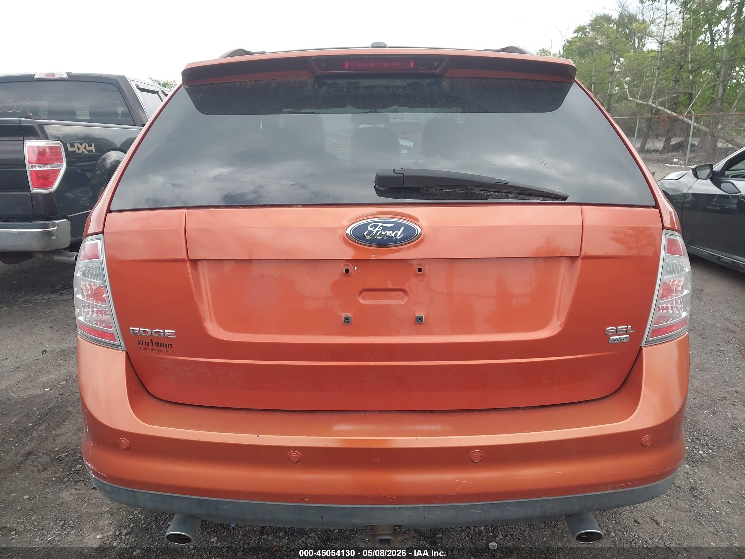 2007 Ford Edge Sel Plus Оранжевый vin: 2FMDK49C77BA54545