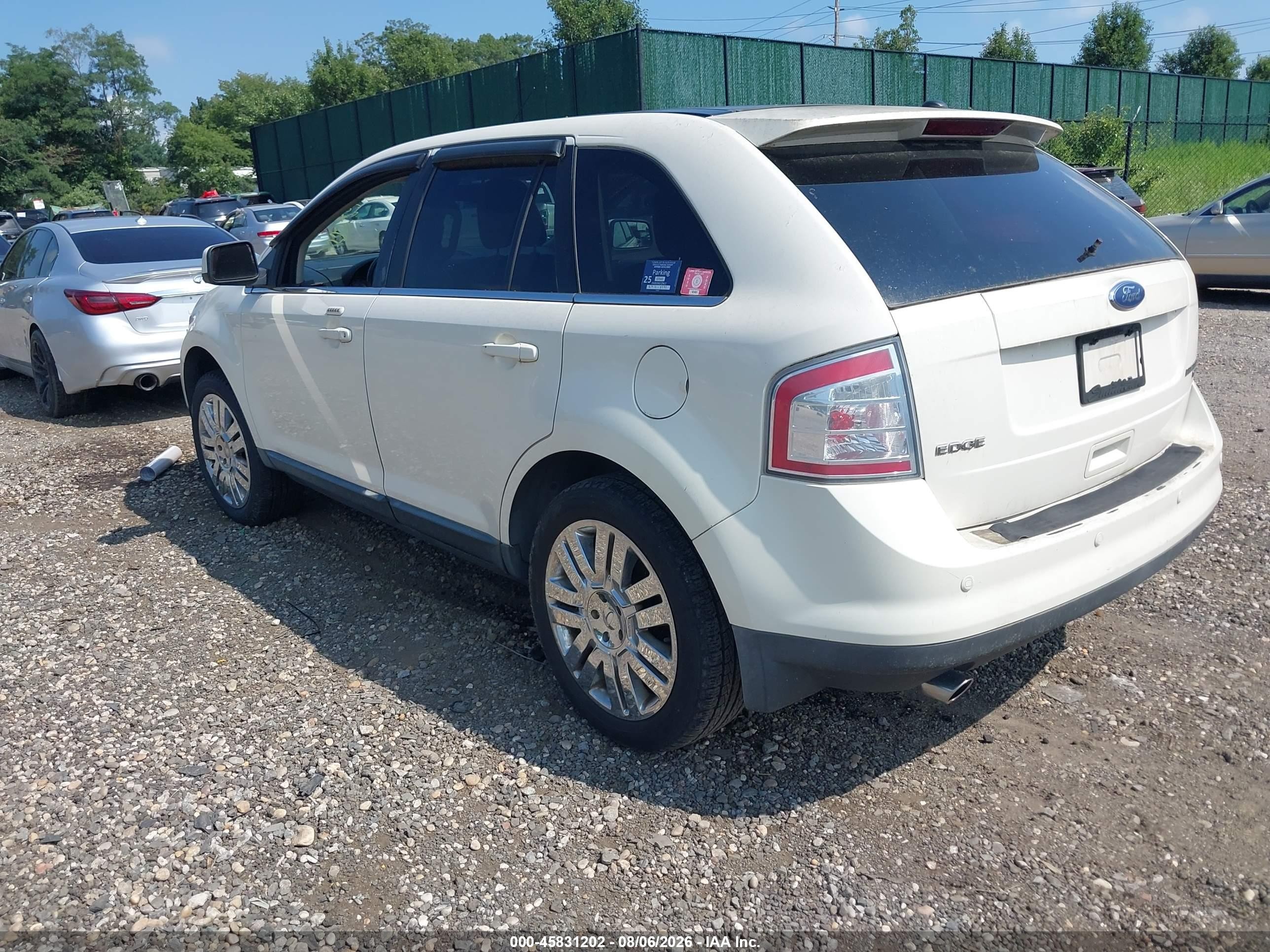 2008 Ford Edge Limited White vin: 2FMDK49C78BA05900