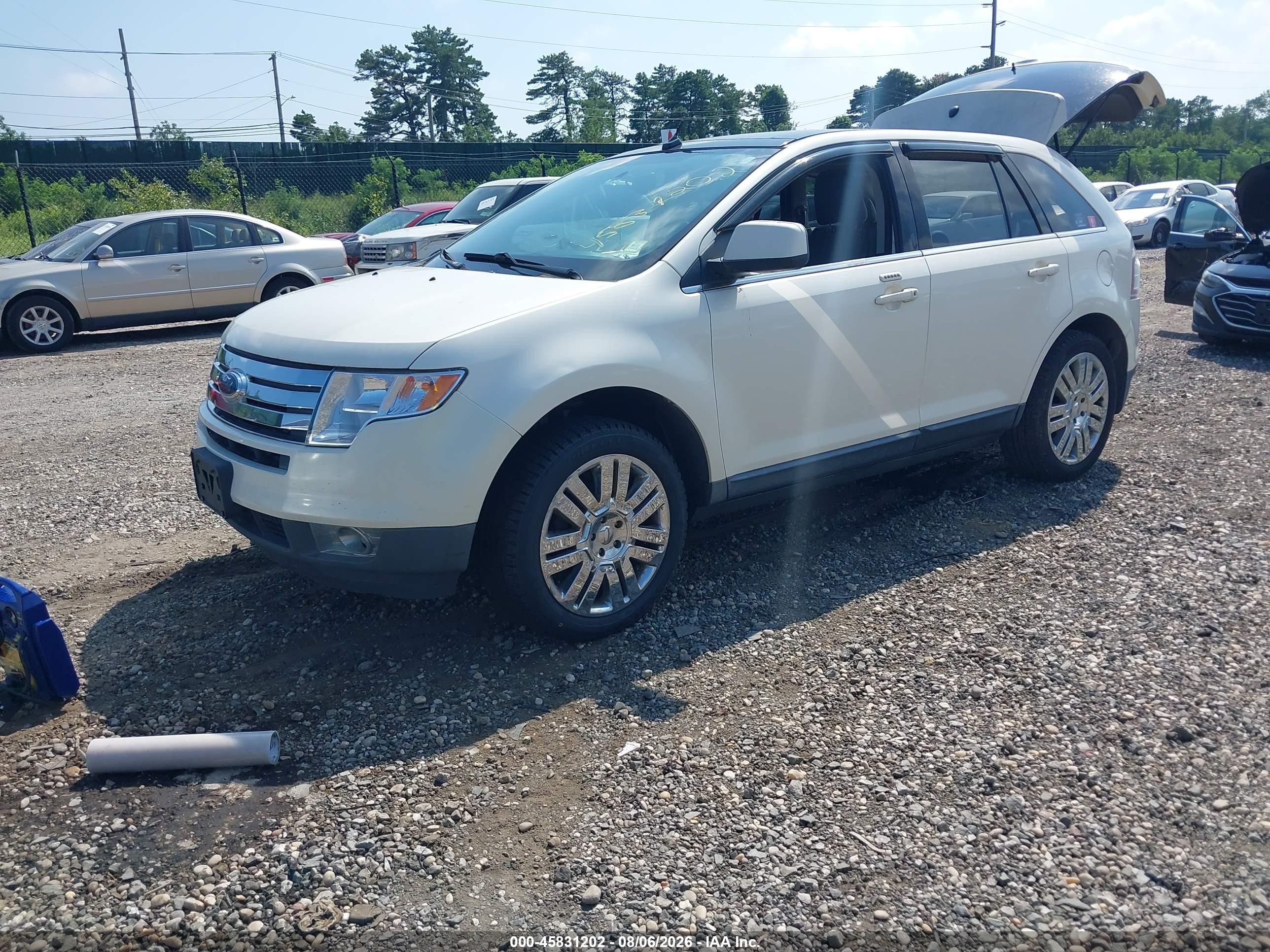 2008 Ford Edge Limited White vin: 2FMDK49C78BA05900