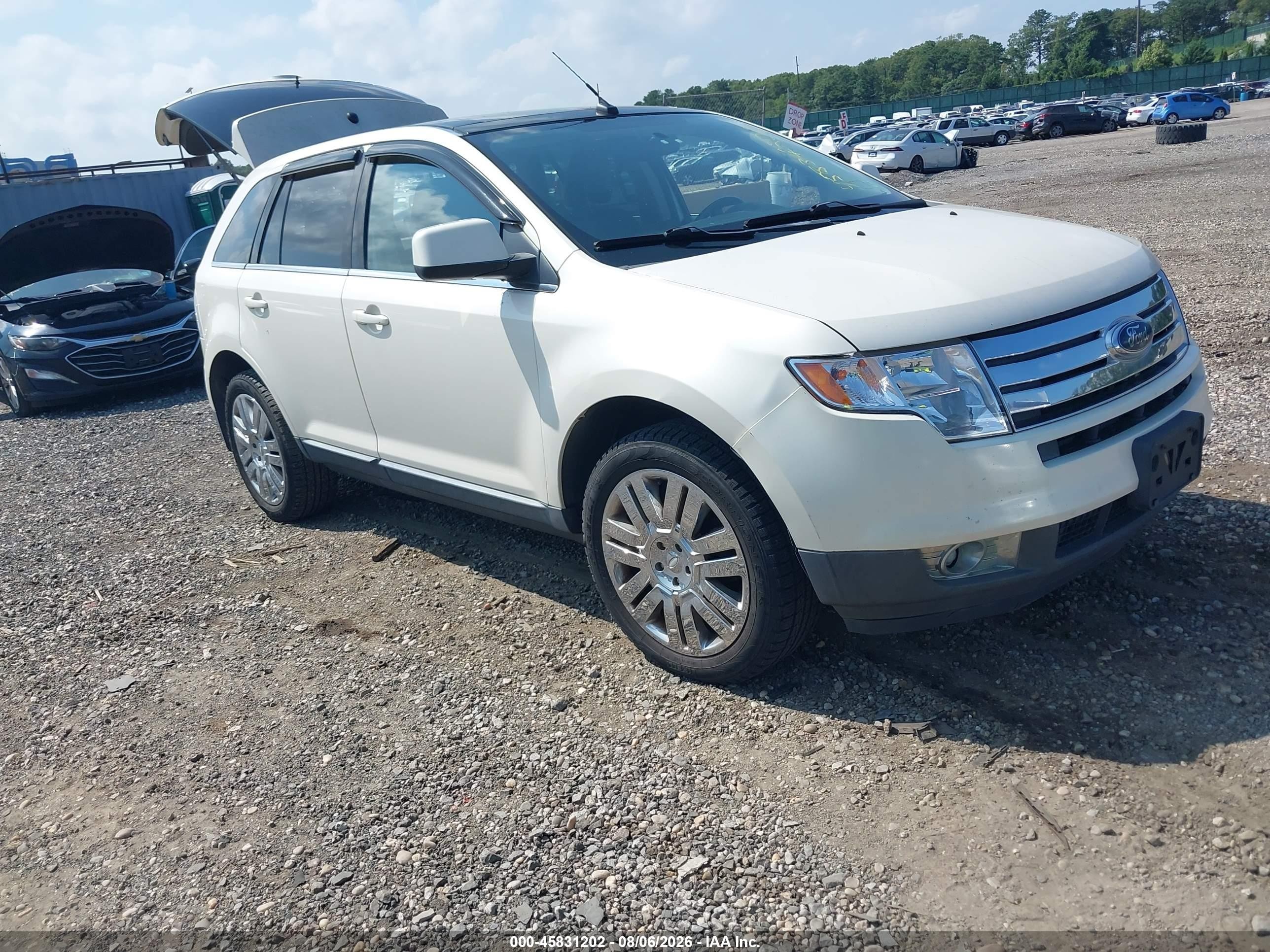 2008 Ford Edge Limited White vin: 2FMDK49C78BA05900