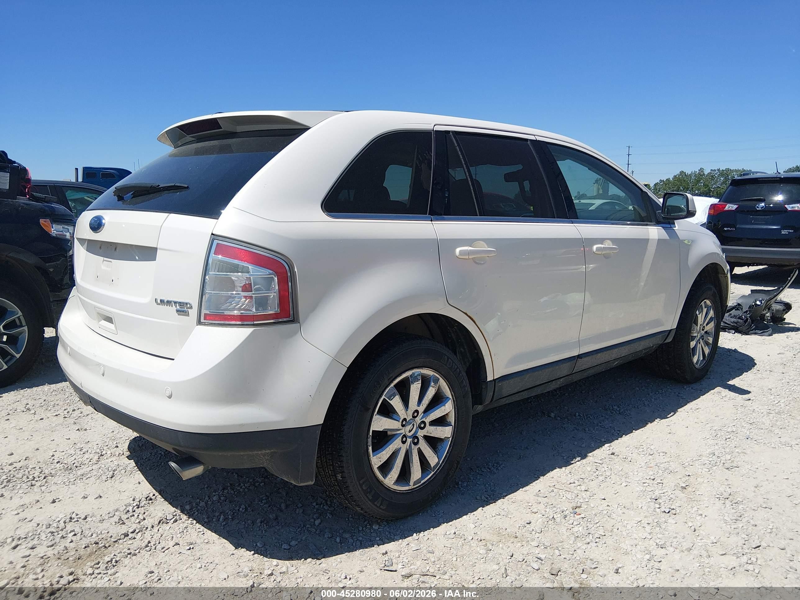 2008 Ford Edge Limited White vin: 2FMDK49C78BA57866