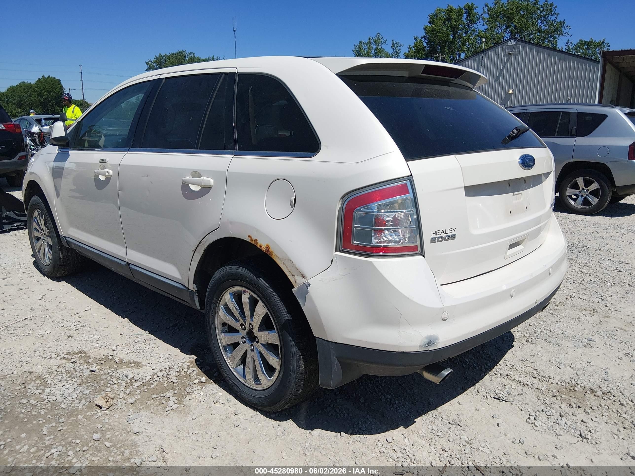 2008 Ford Edge Limited White vin: 2FMDK49C78BA57866