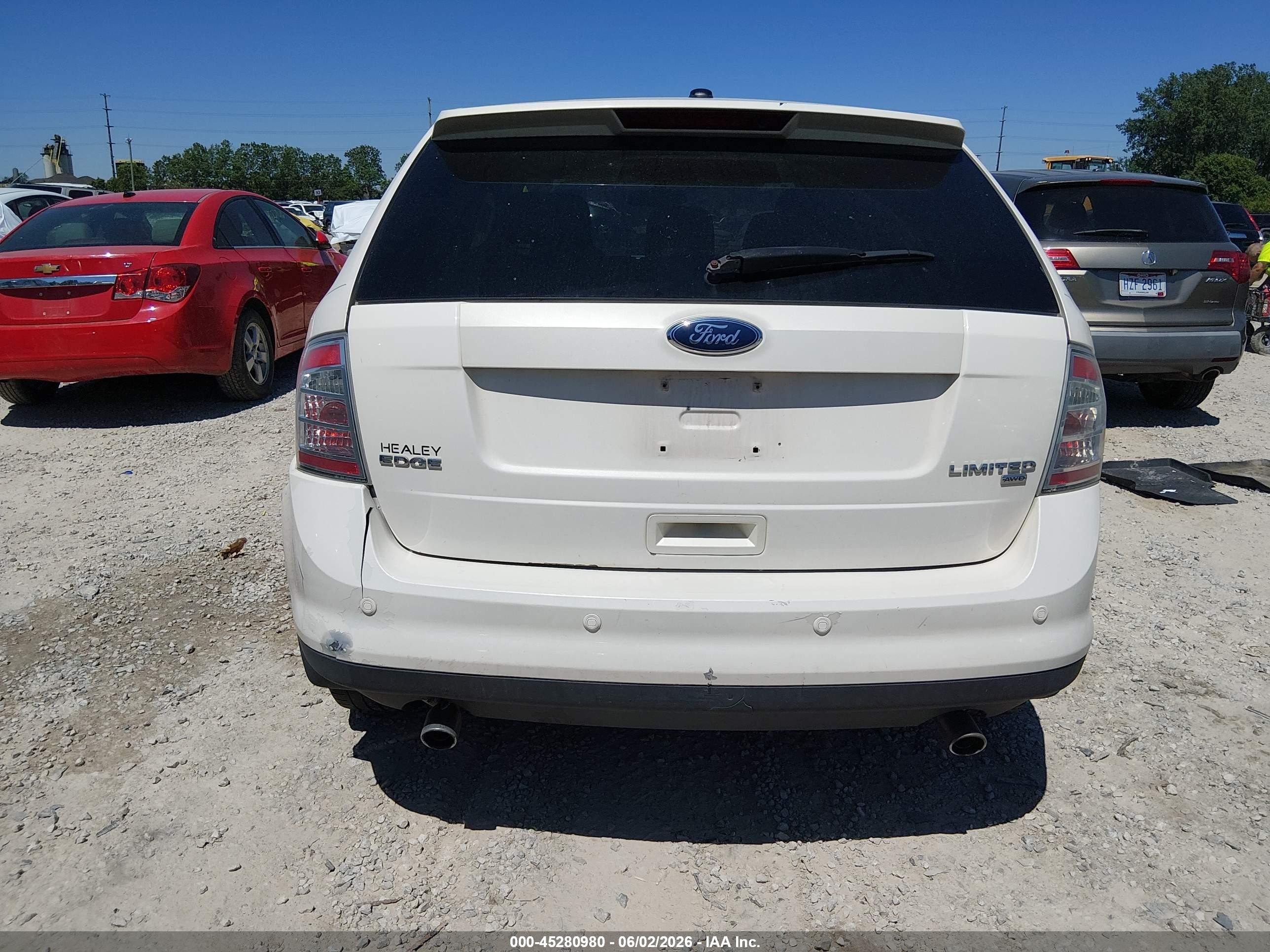 2008 Ford Edge Limited White vin: 2FMDK49C78BA57866