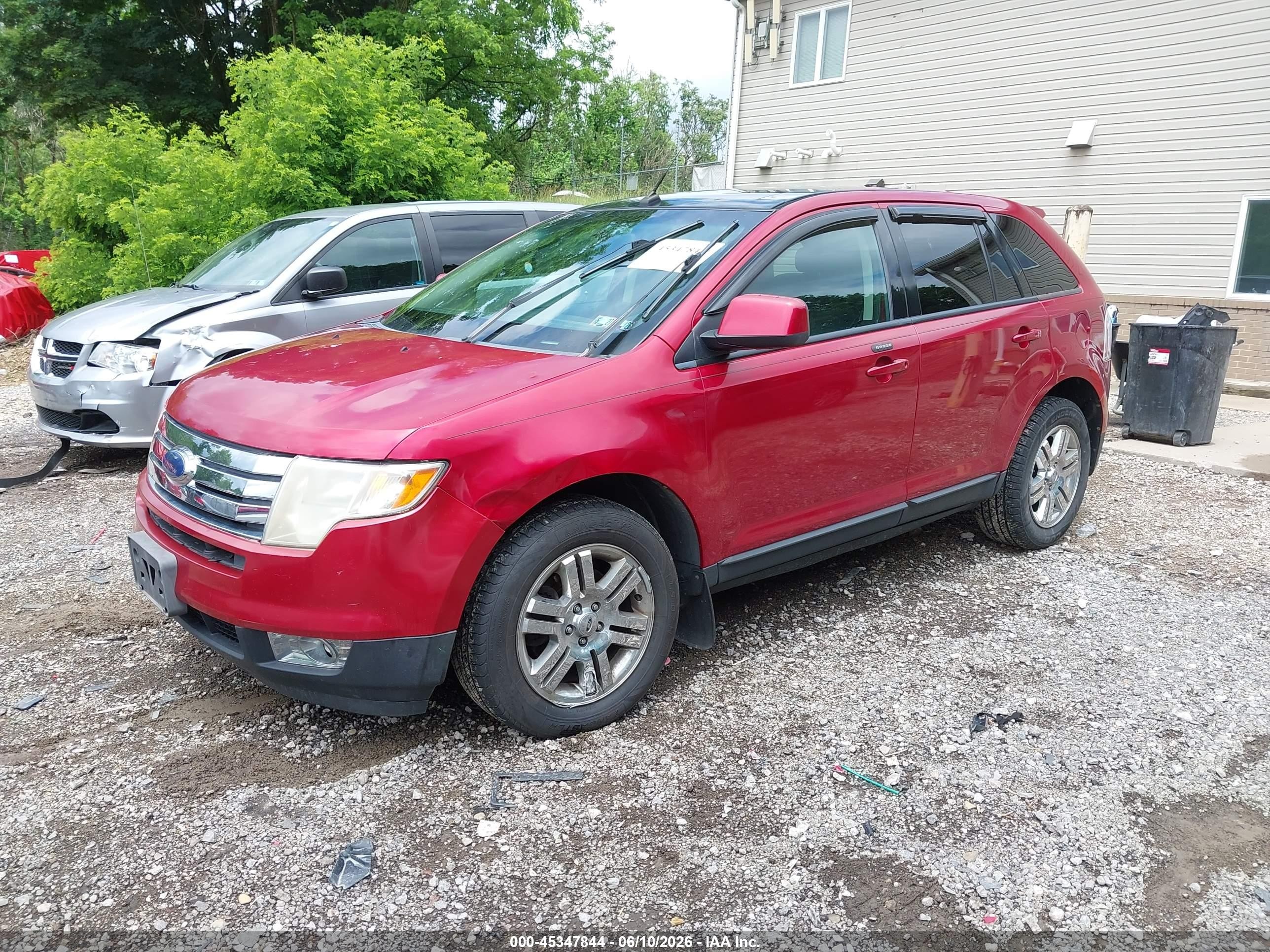 2007 Ford Edge Sel Plus Red vin: 2FMDK49C87BA59723