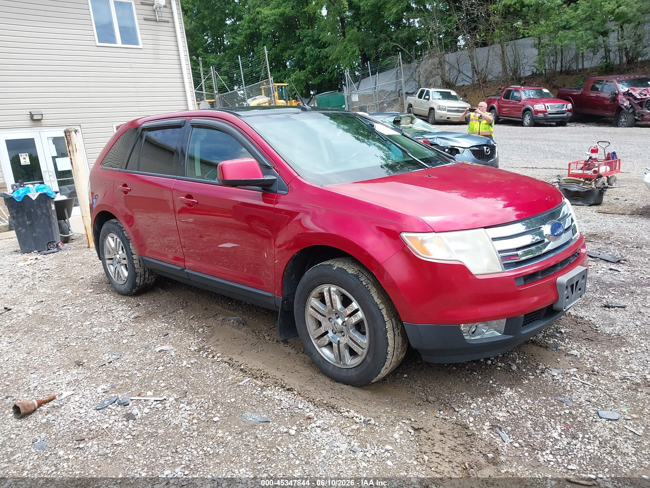 2007 Ford Edge Sel Plus Red vin: 2FMDK49C87BA59723