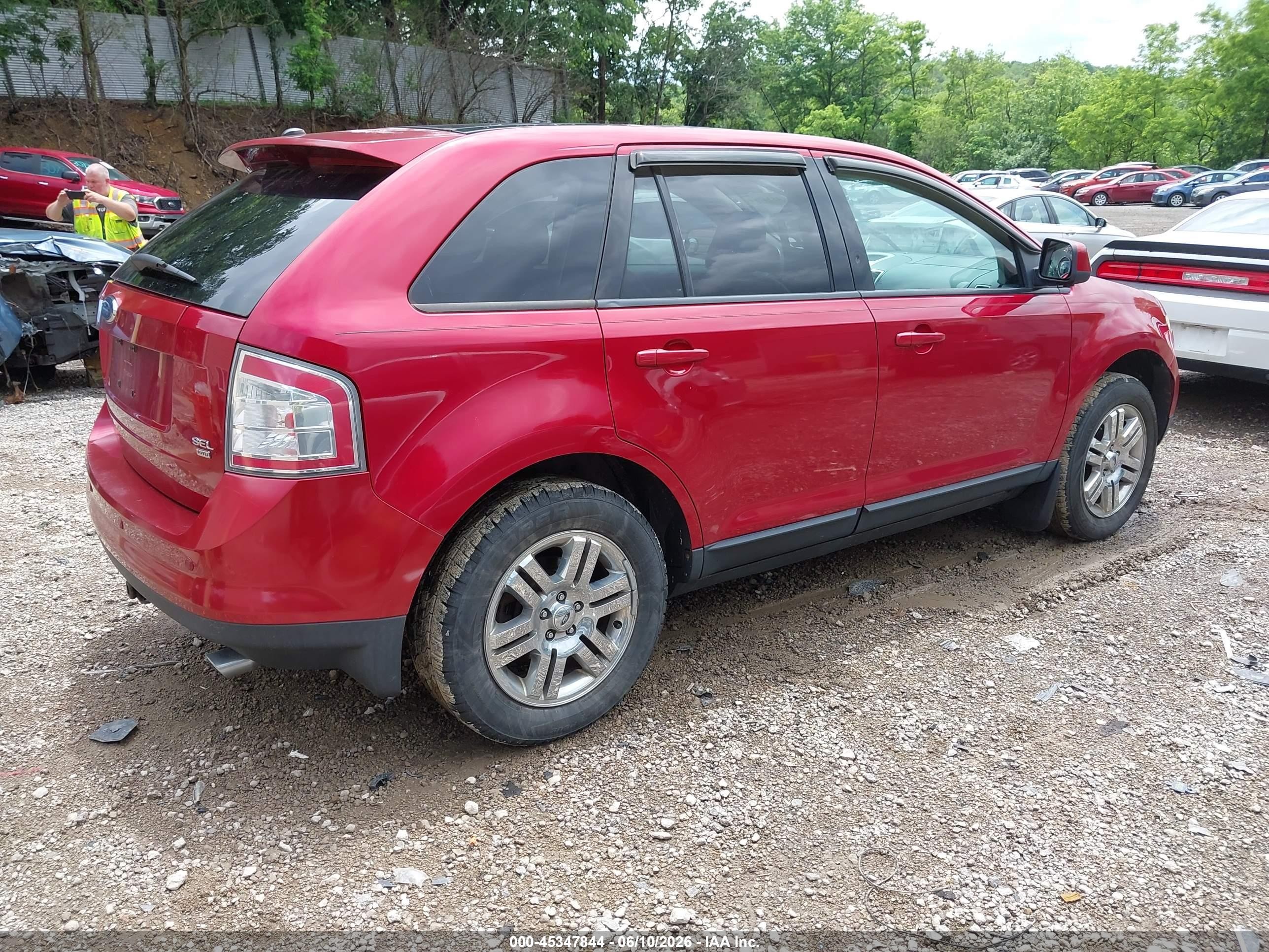 2007 Ford Edge Sel Plus Red vin: 2FMDK49C87BA59723