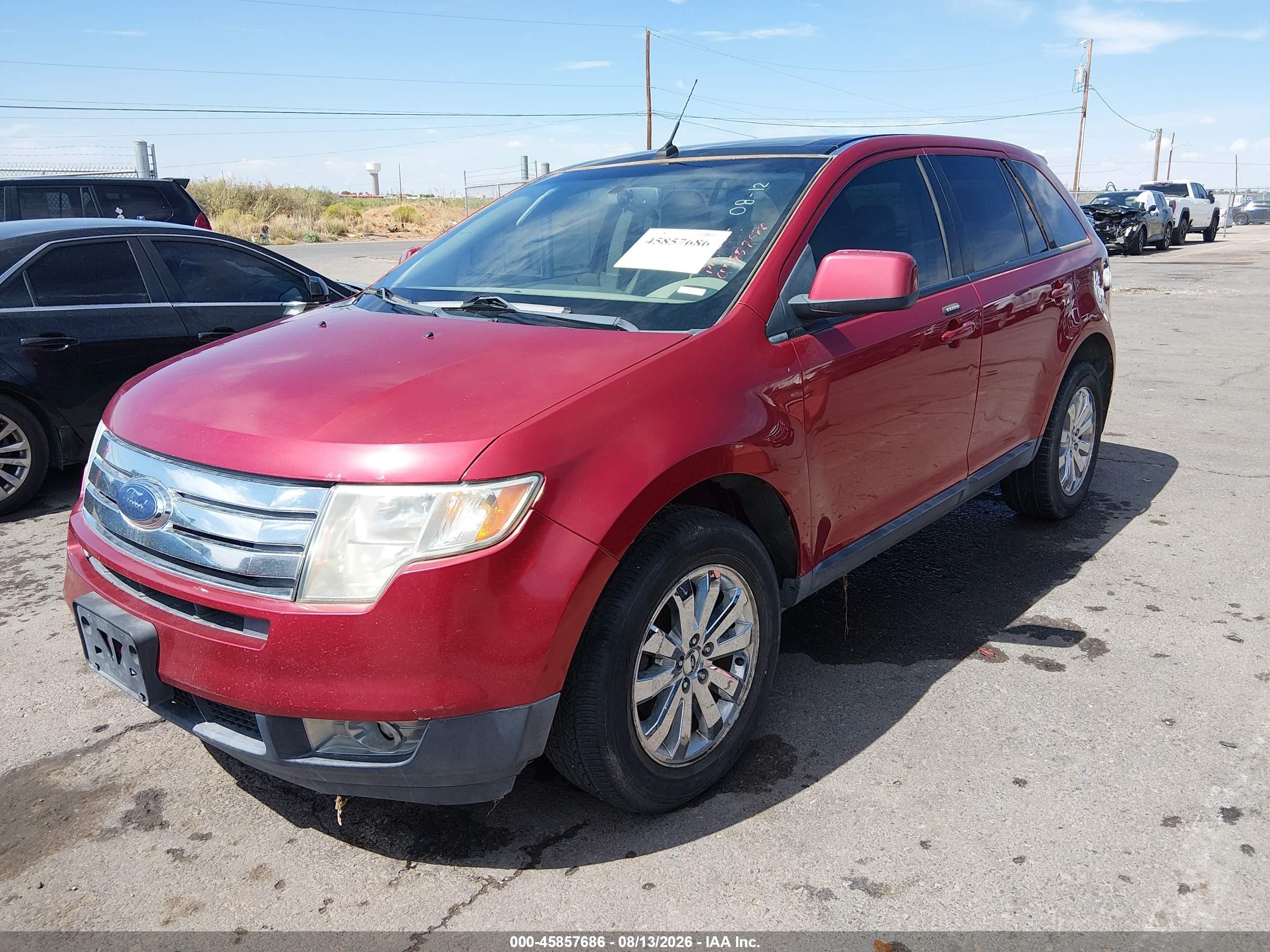 2007 Ford Edge Sel Plus Red vin: 2FMDK49C87BA79793