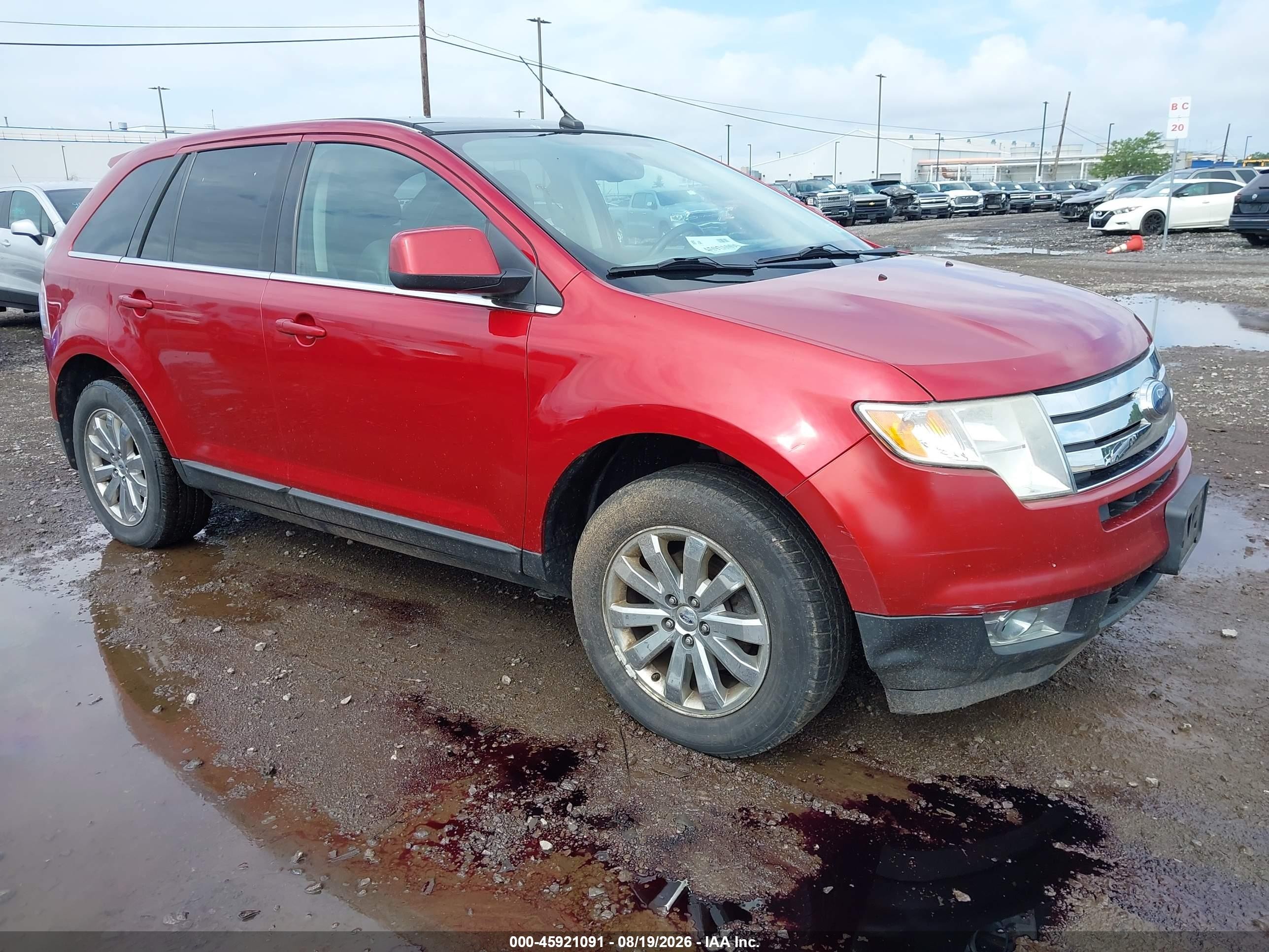 2009 Ford Edge Limited Красный vin: 2FMDK49C89BA99643