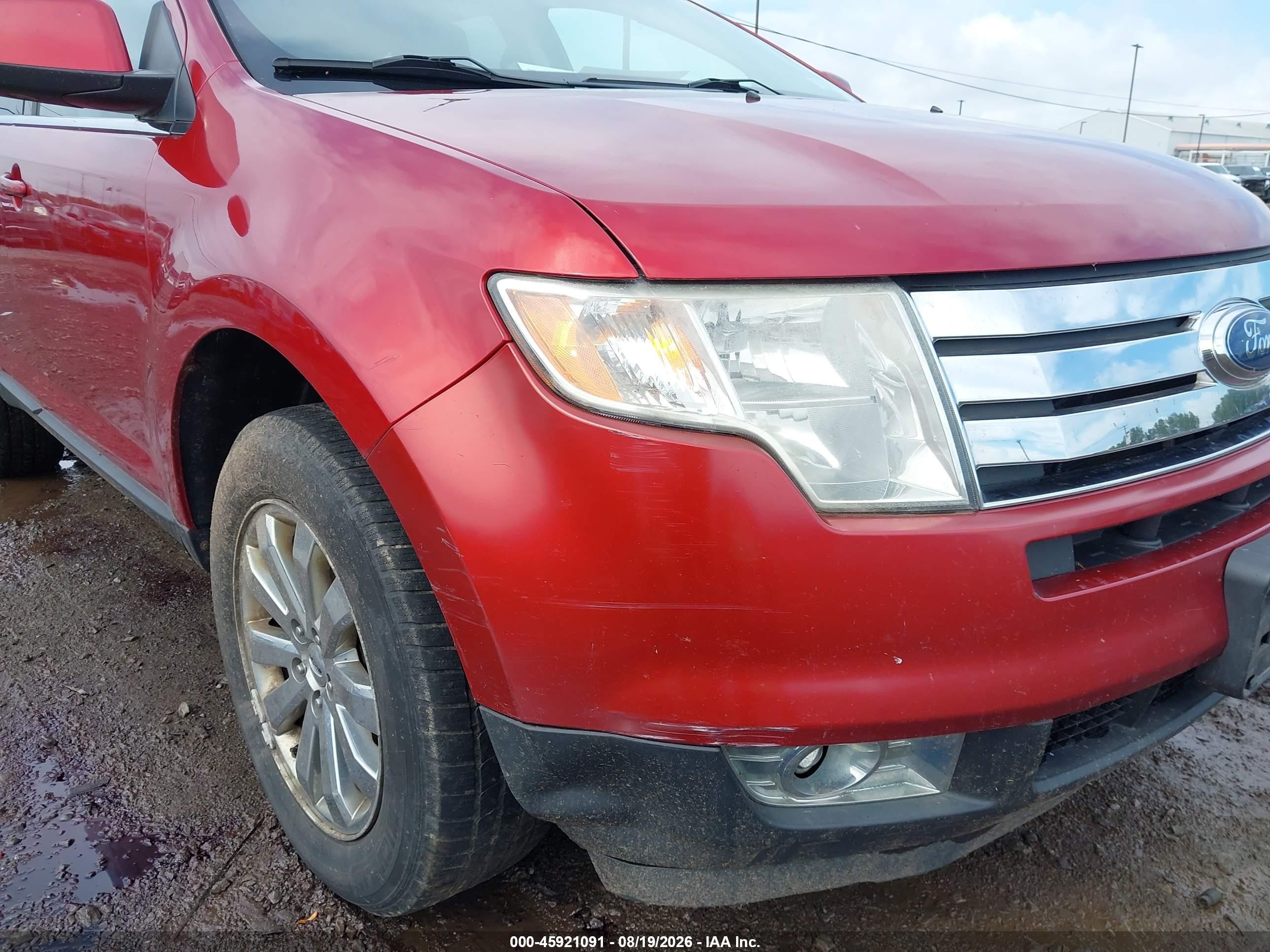 2009 Ford Edge Limited Red vin: 2FMDK49C89BA99643