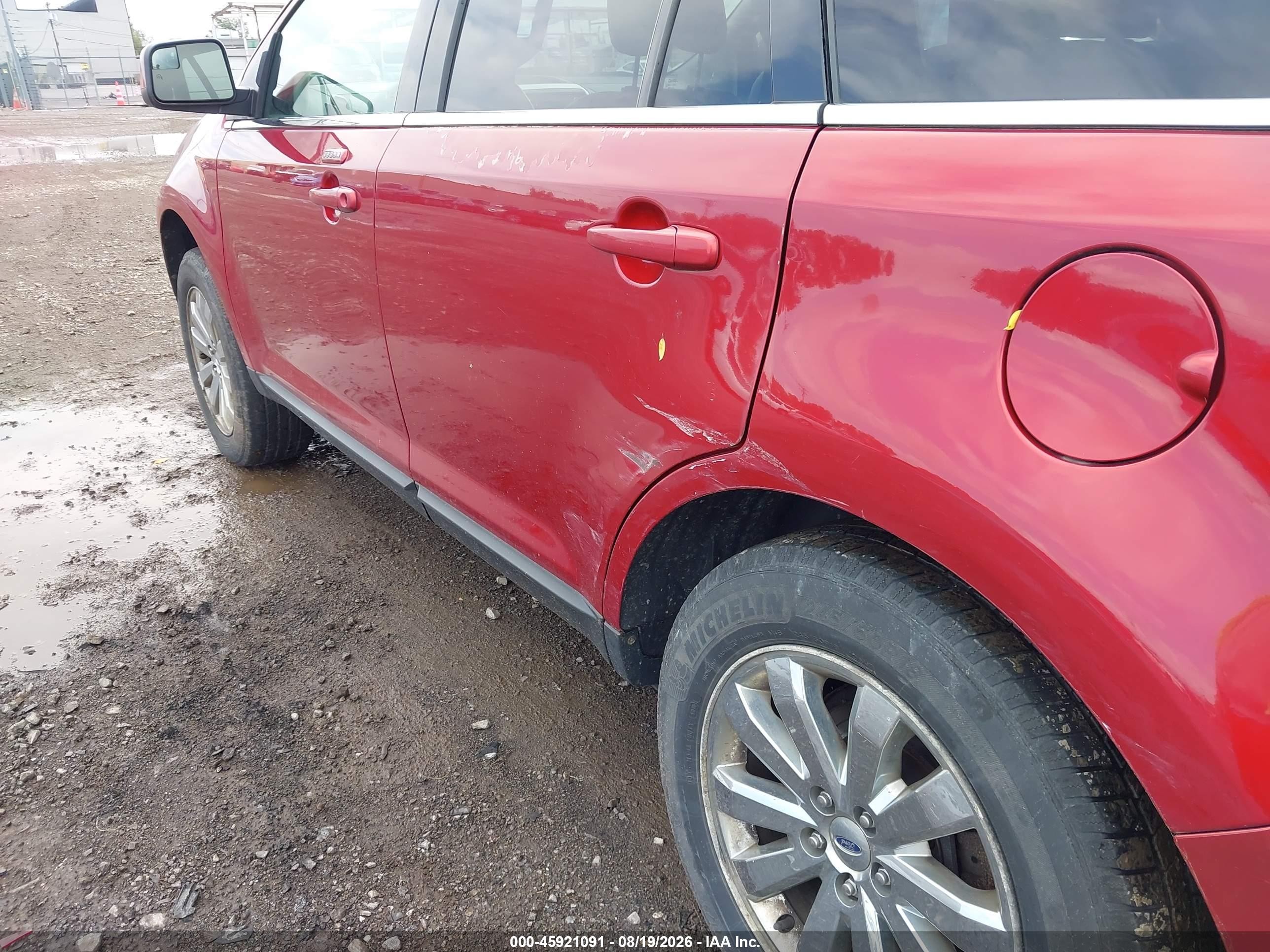 2009 Ford Edge Limited Red vin: 2FMDK49C89BA99643