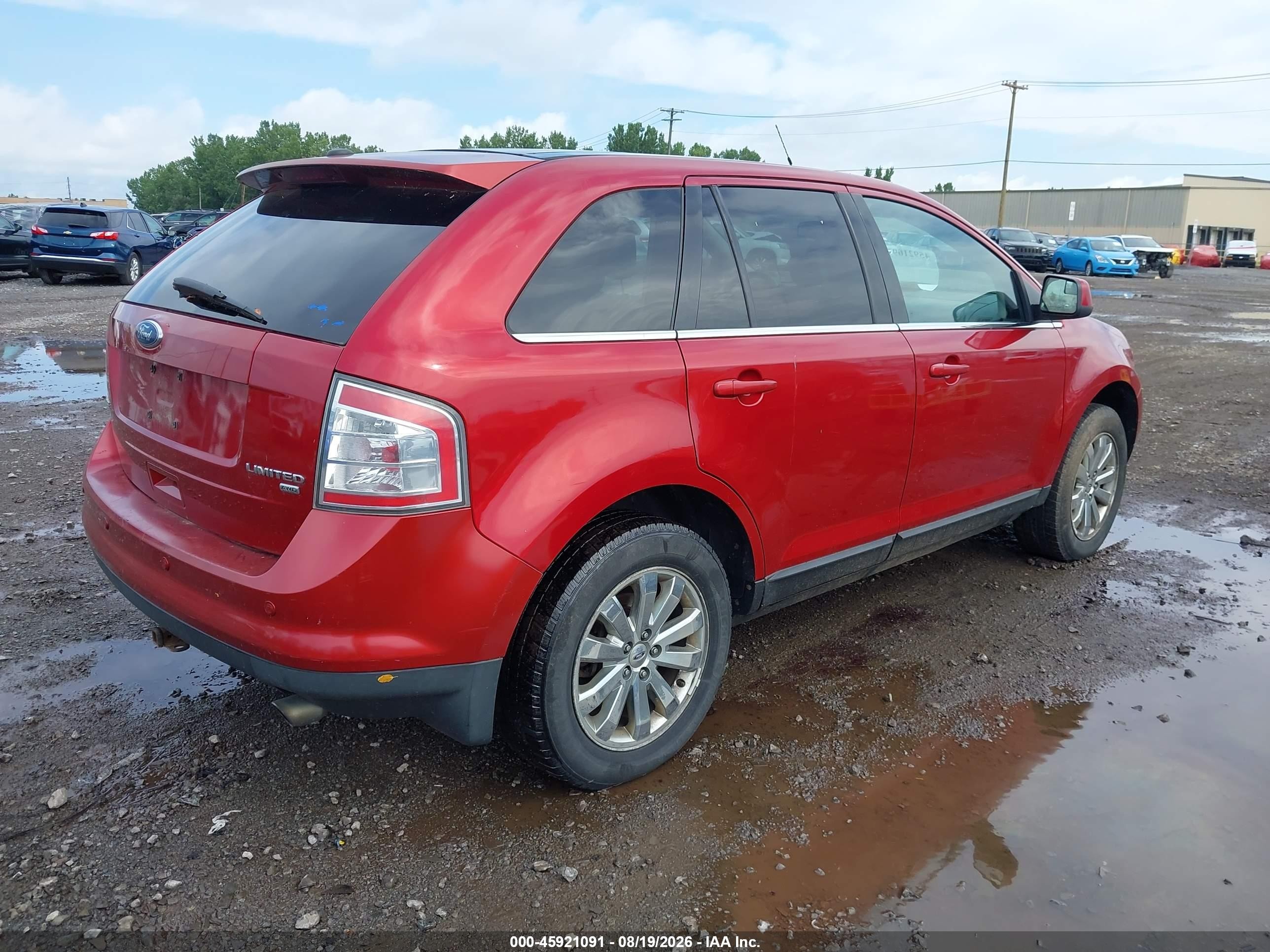 2009 Ford Edge Limited Red vin: 2FMDK49C89BA99643