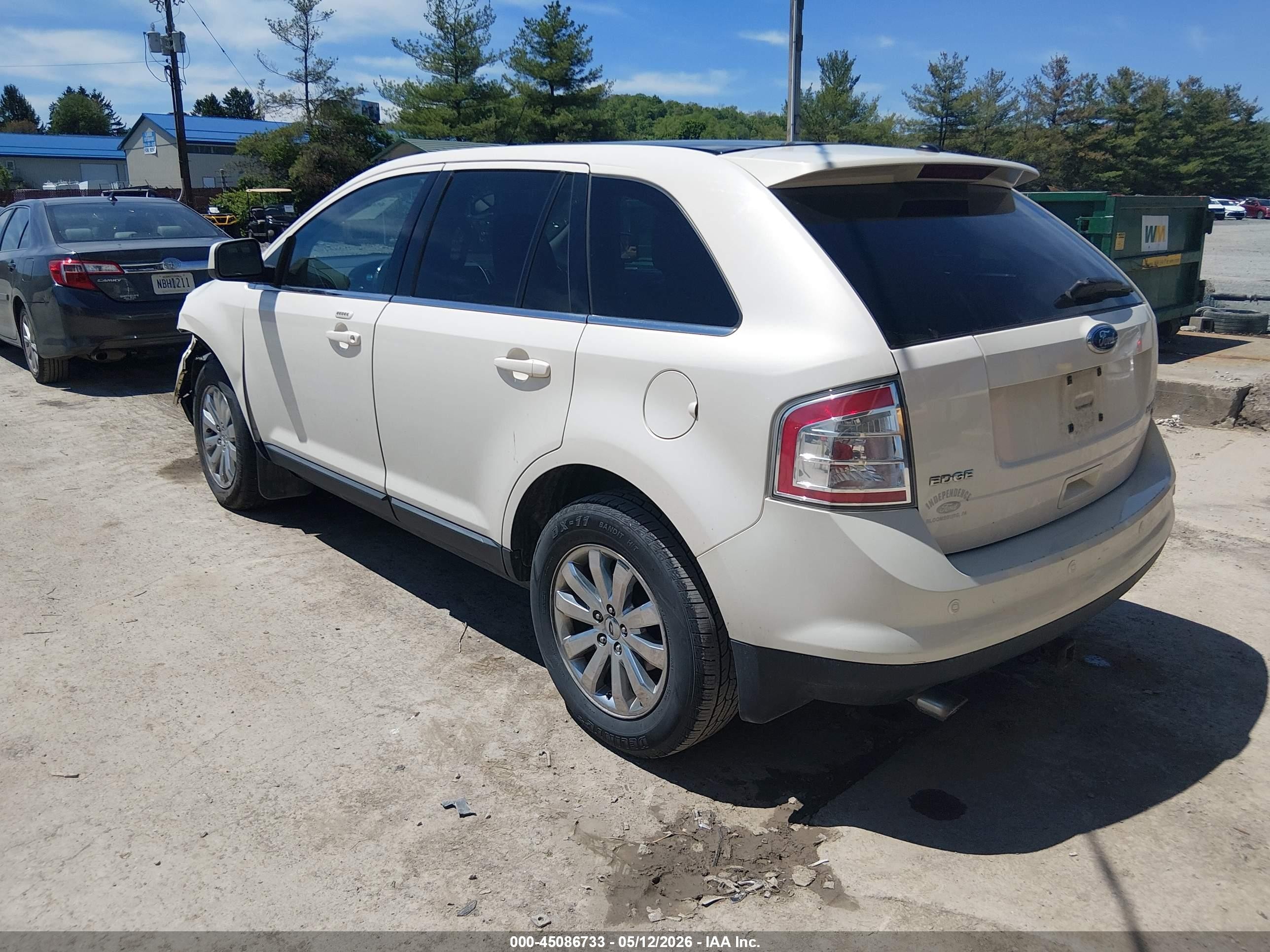 2008 Ford Edge Limited White vin: 2FMDK49C98BA59845