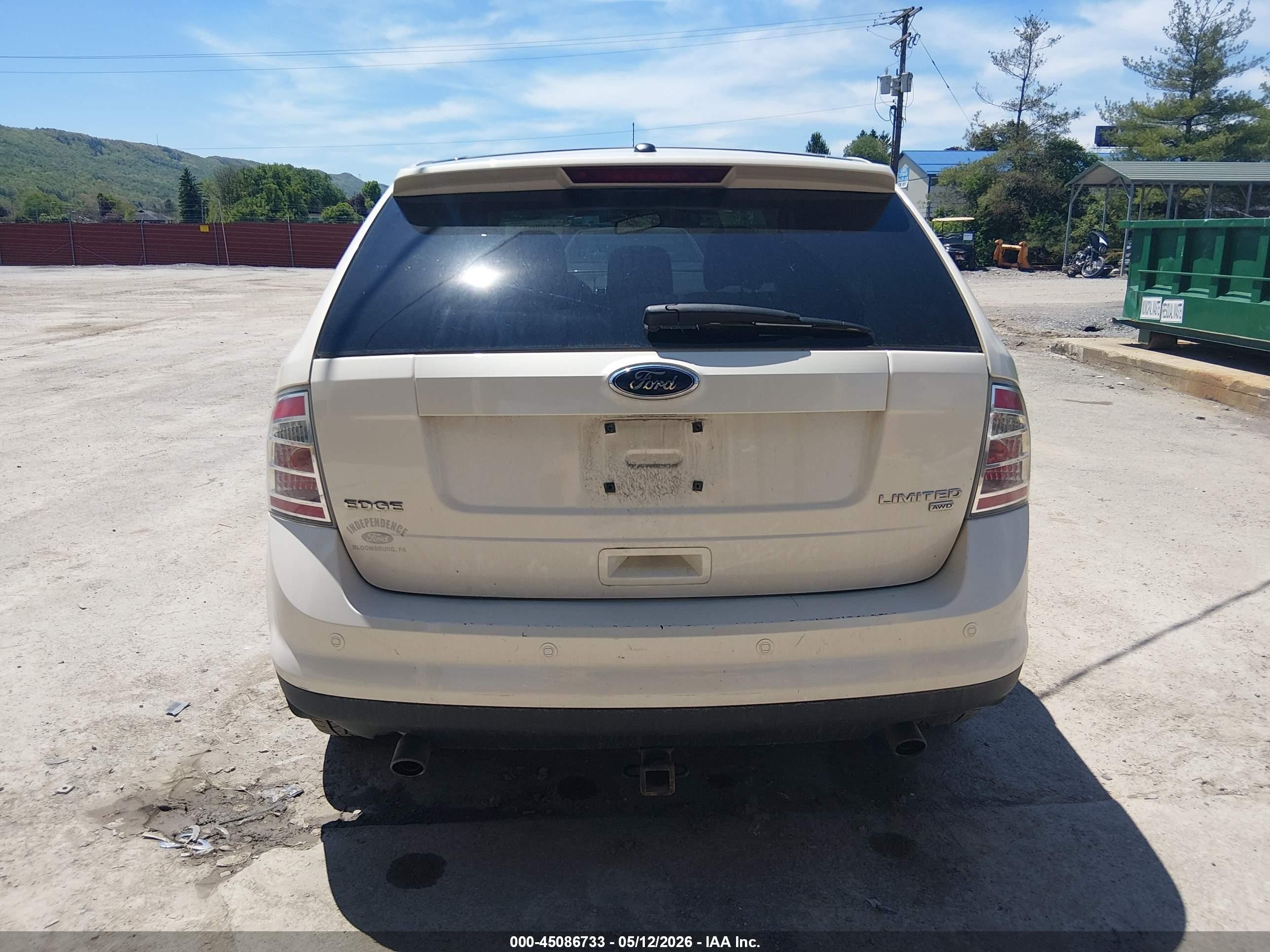 2008 Ford Edge Limited White vin: 2FMDK49C98BA59845
