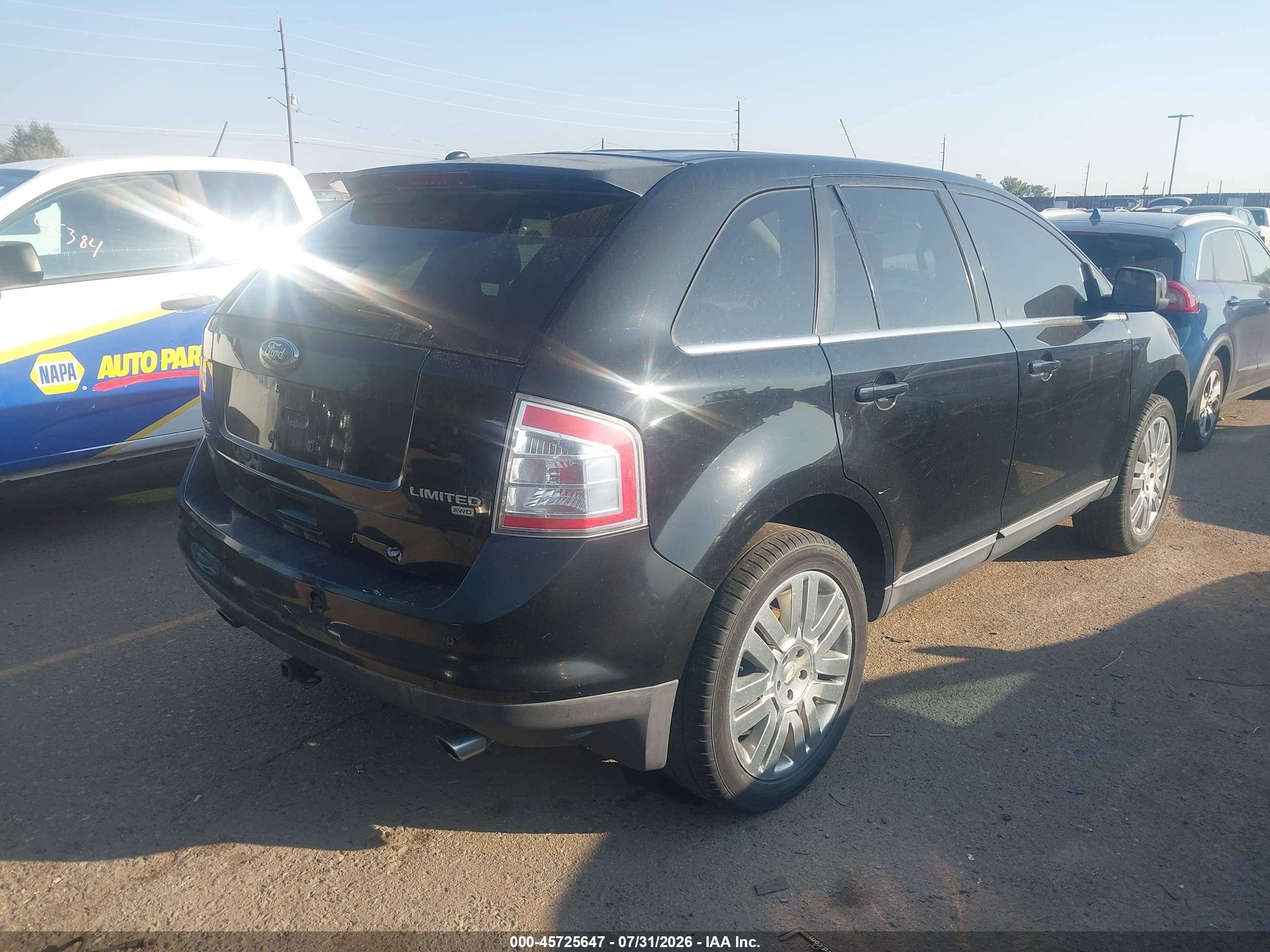 2008 Ford Edge Limited Черный vin: 2FMDK49C98BA63801
