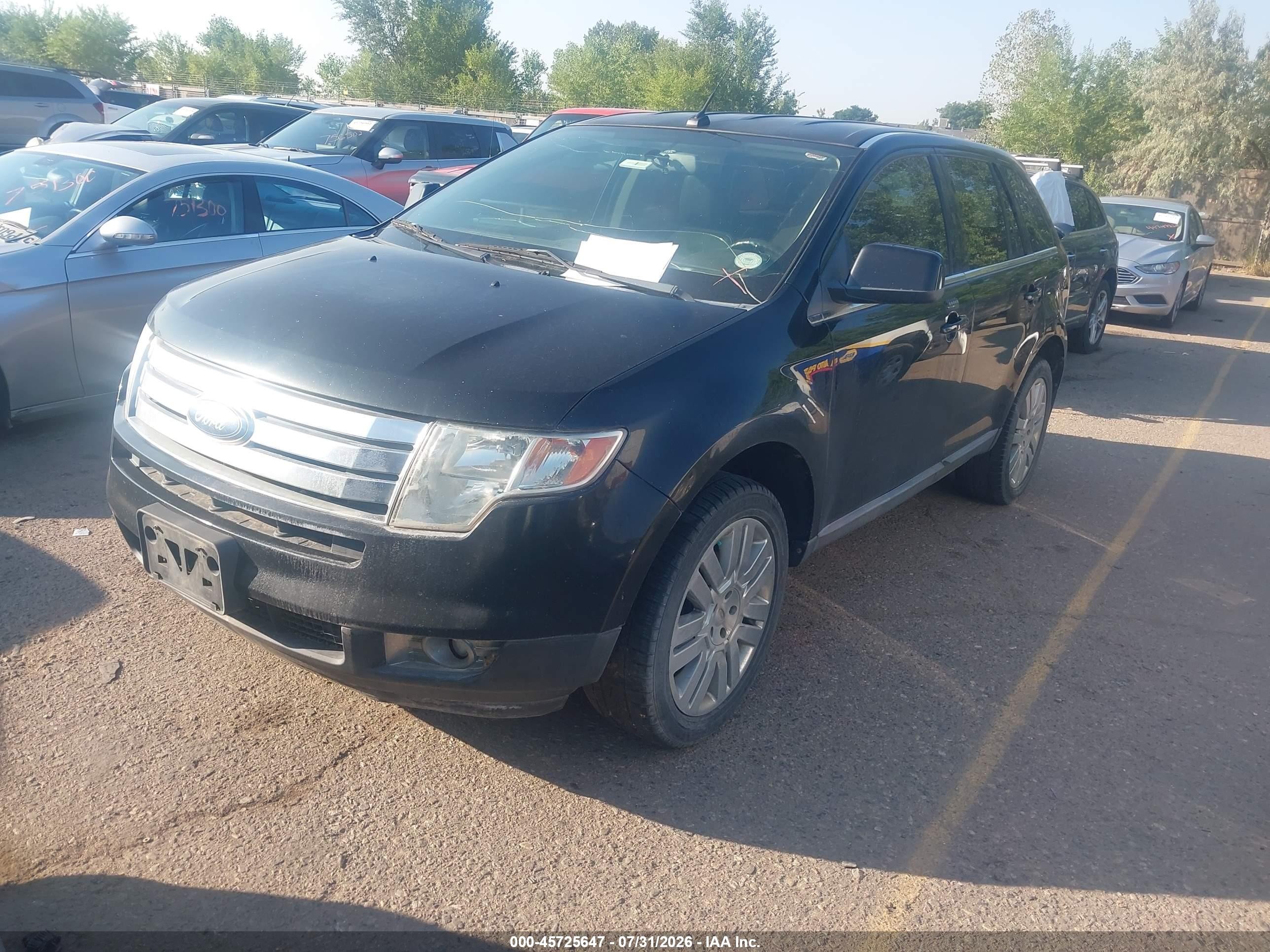 2008 Ford Edge Limited Черный vin: 2FMDK49C98BA63801