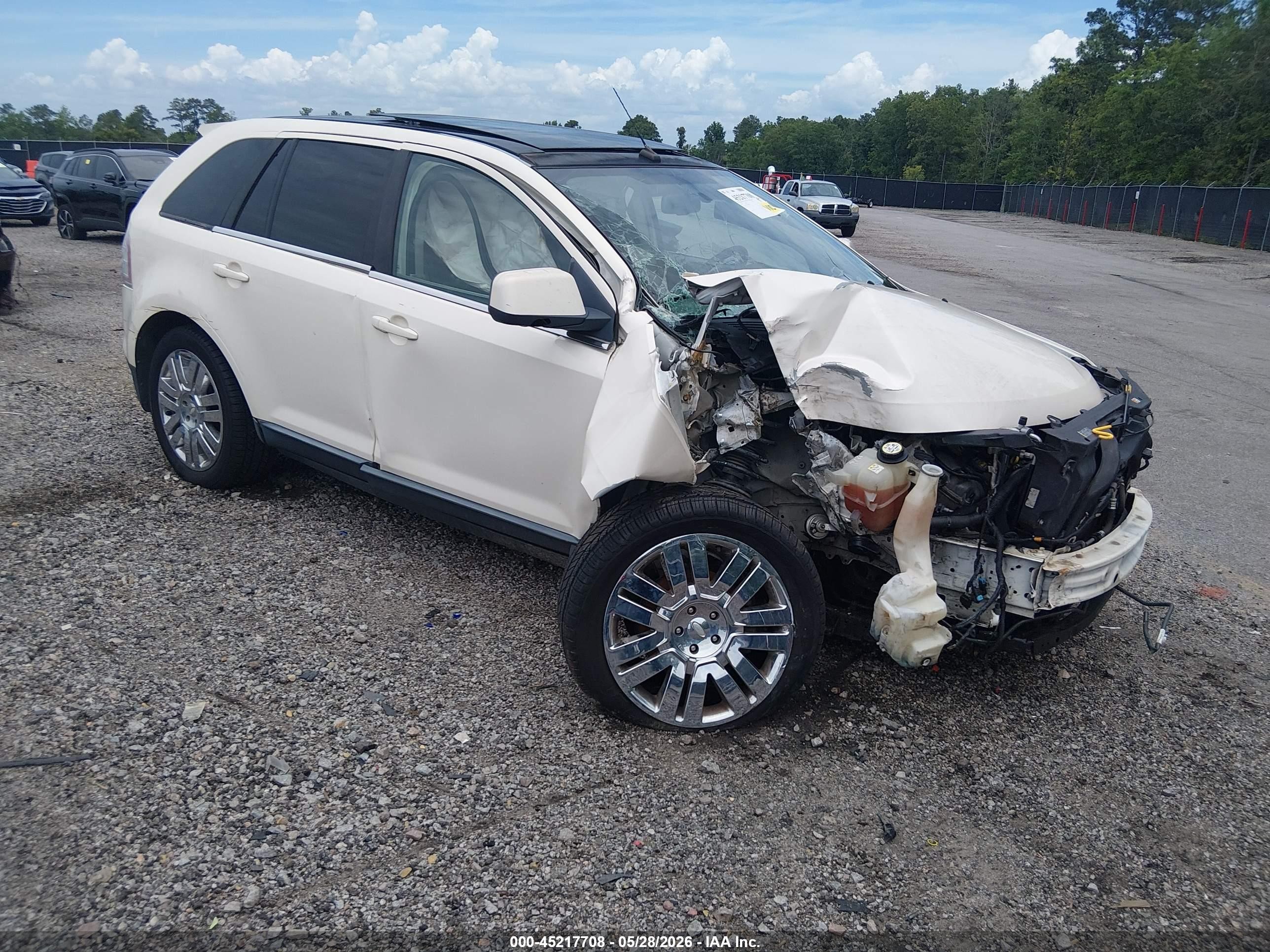 2008 Ford Edge Limited White vin: 2FMDK49C98BB04685
