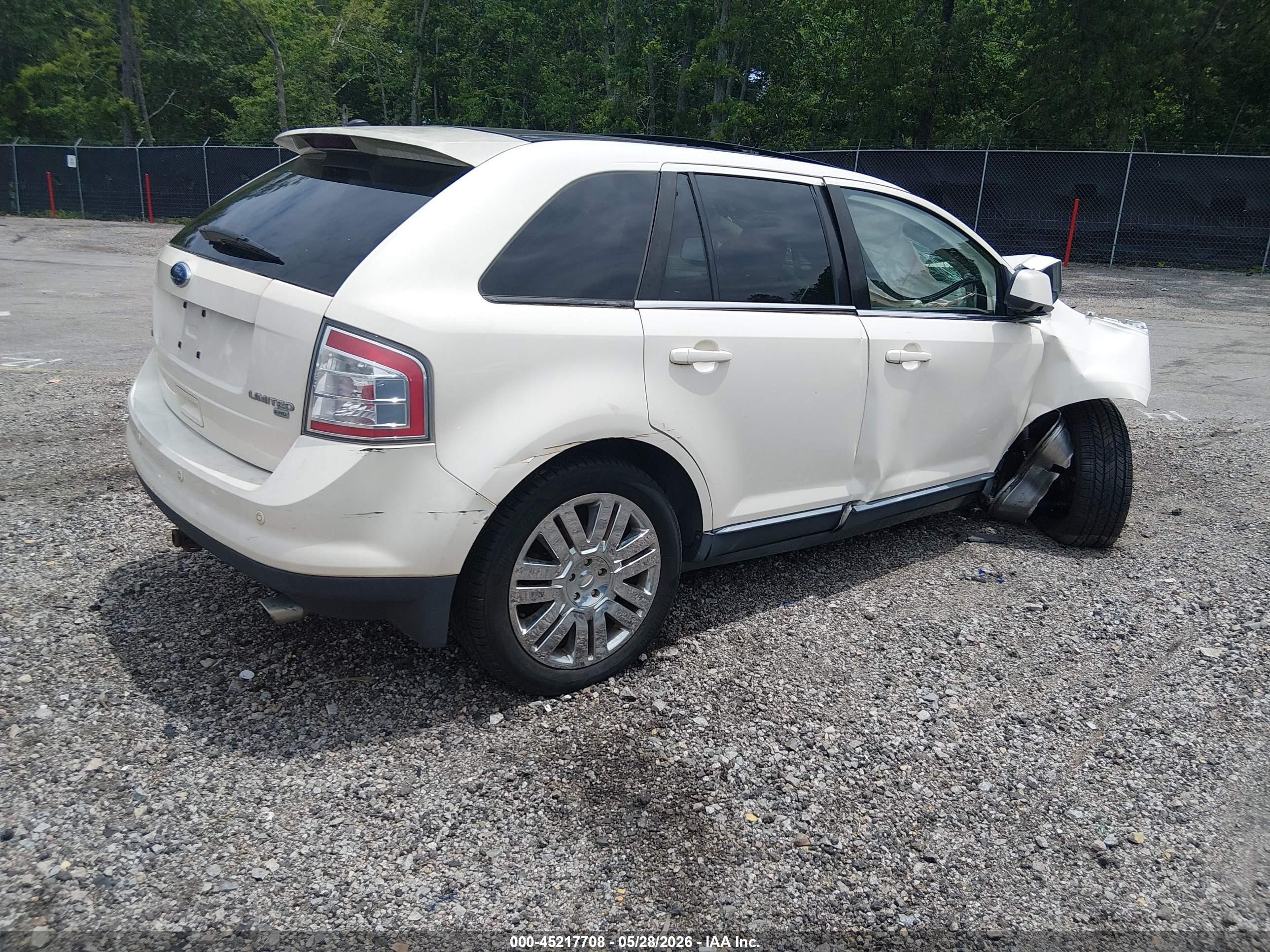 2008 Ford Edge Limited White vin: 2FMDK49C98BB04685