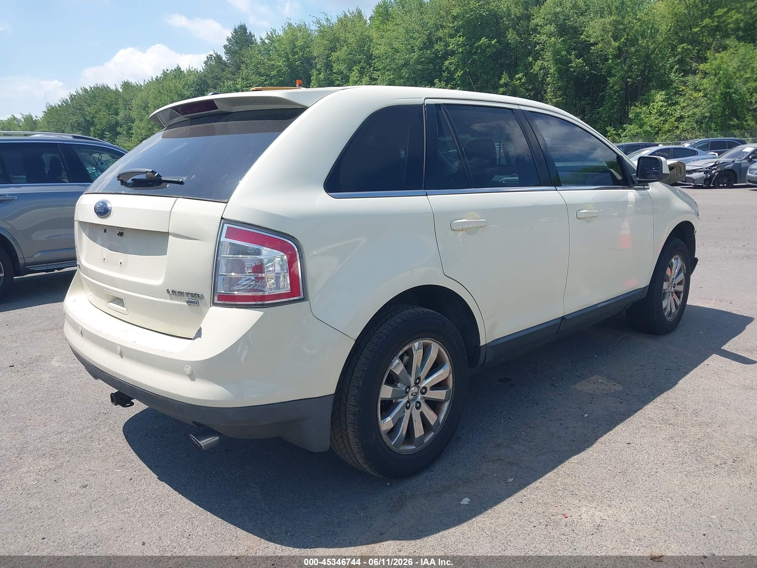 2008 Ford Edge Limited White vin: 2FMDK49CX8BA18530