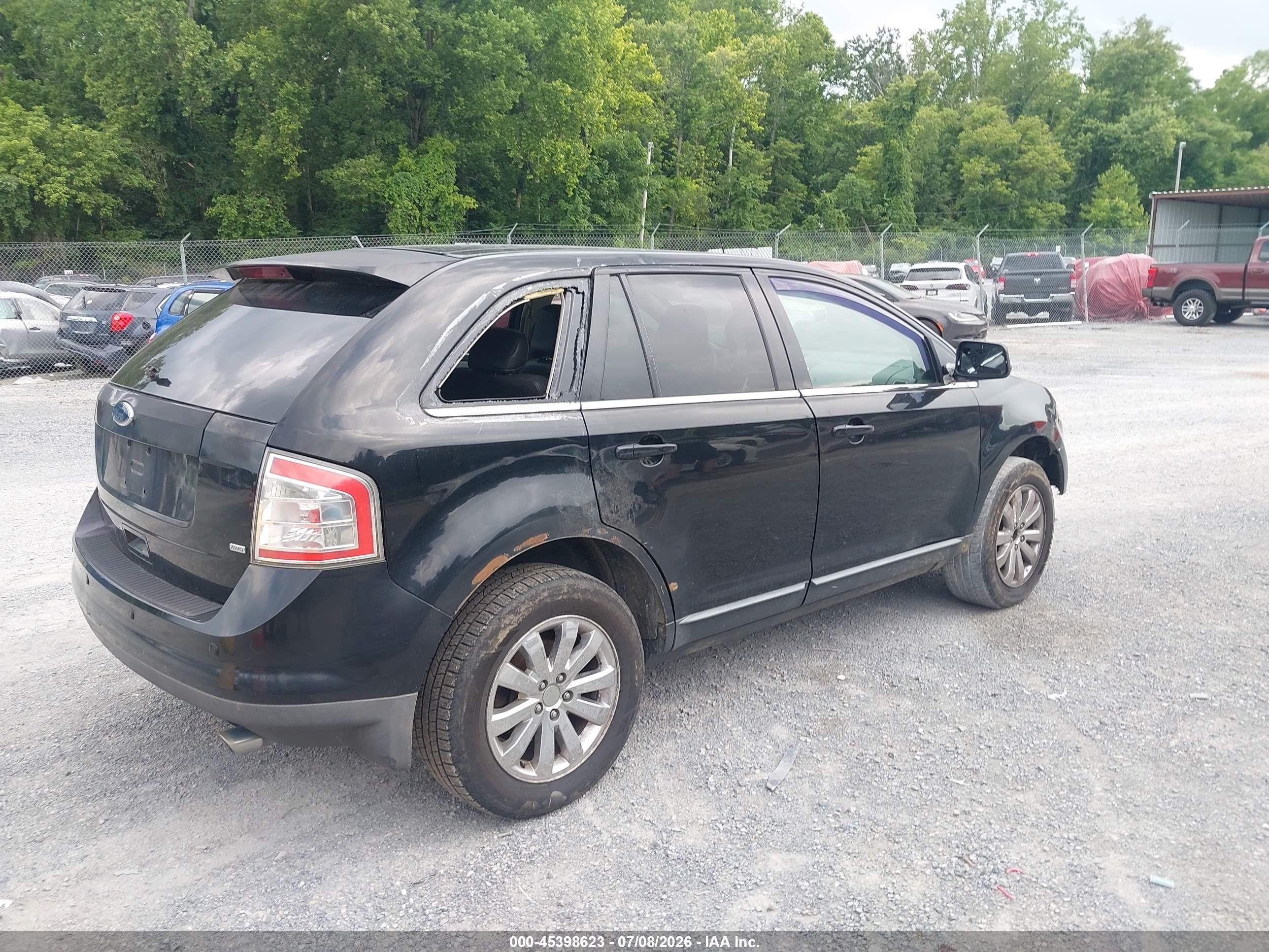 2008 Ford Edge Limited Black vin: 2FMDK49CX8BA88691