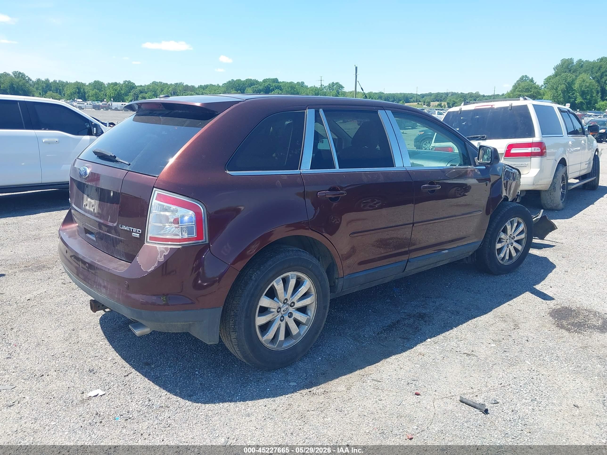 2009 Ford Edge Limited Burgundy vin: 2FMDK49CX9BA76672