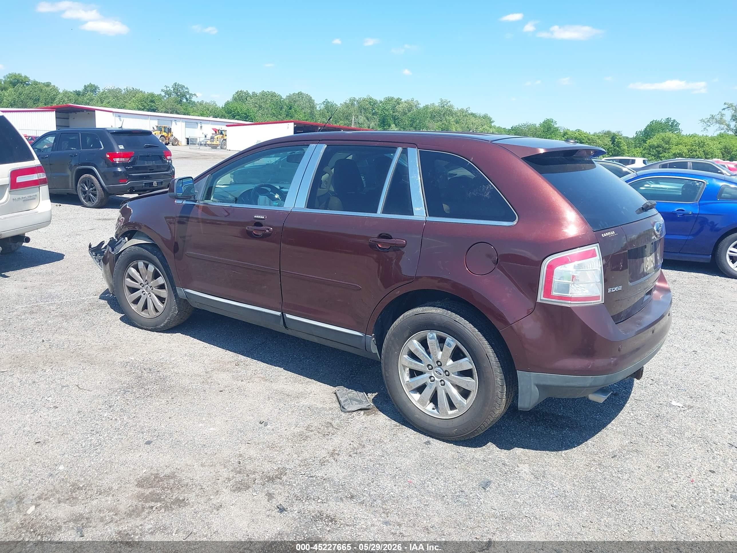 2009 Ford Edge Limited Burgundy vin: 2FMDK49CX9BA76672