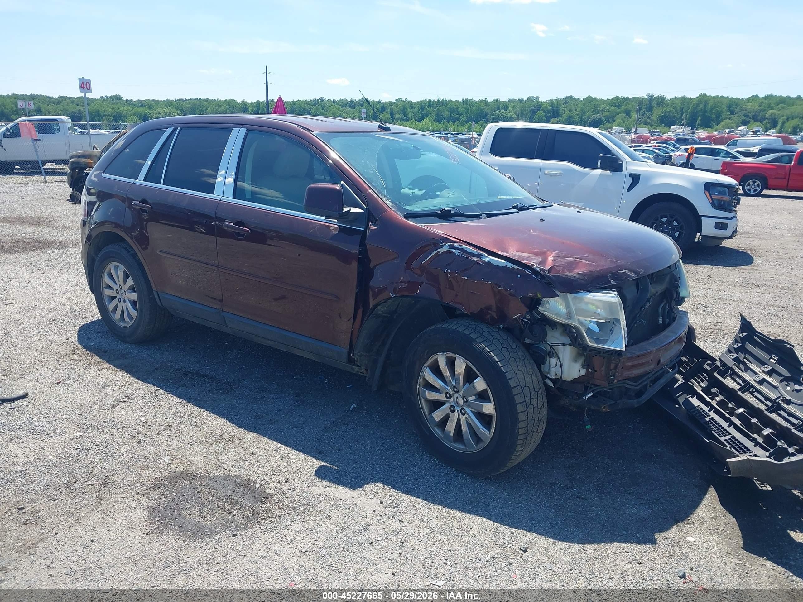 2009 Ford Edge Limited Burgundy vin: 2FMDK49CX9BA76672