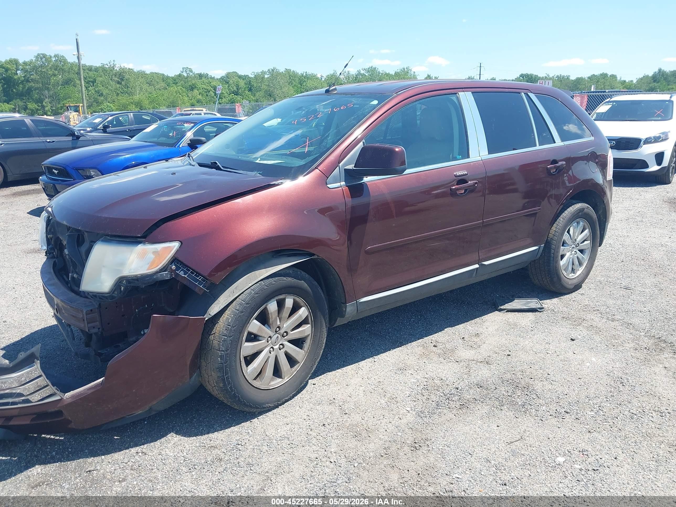 2009 Ford Edge Limited Burgundy vin: 2FMDK49CX9BA76672