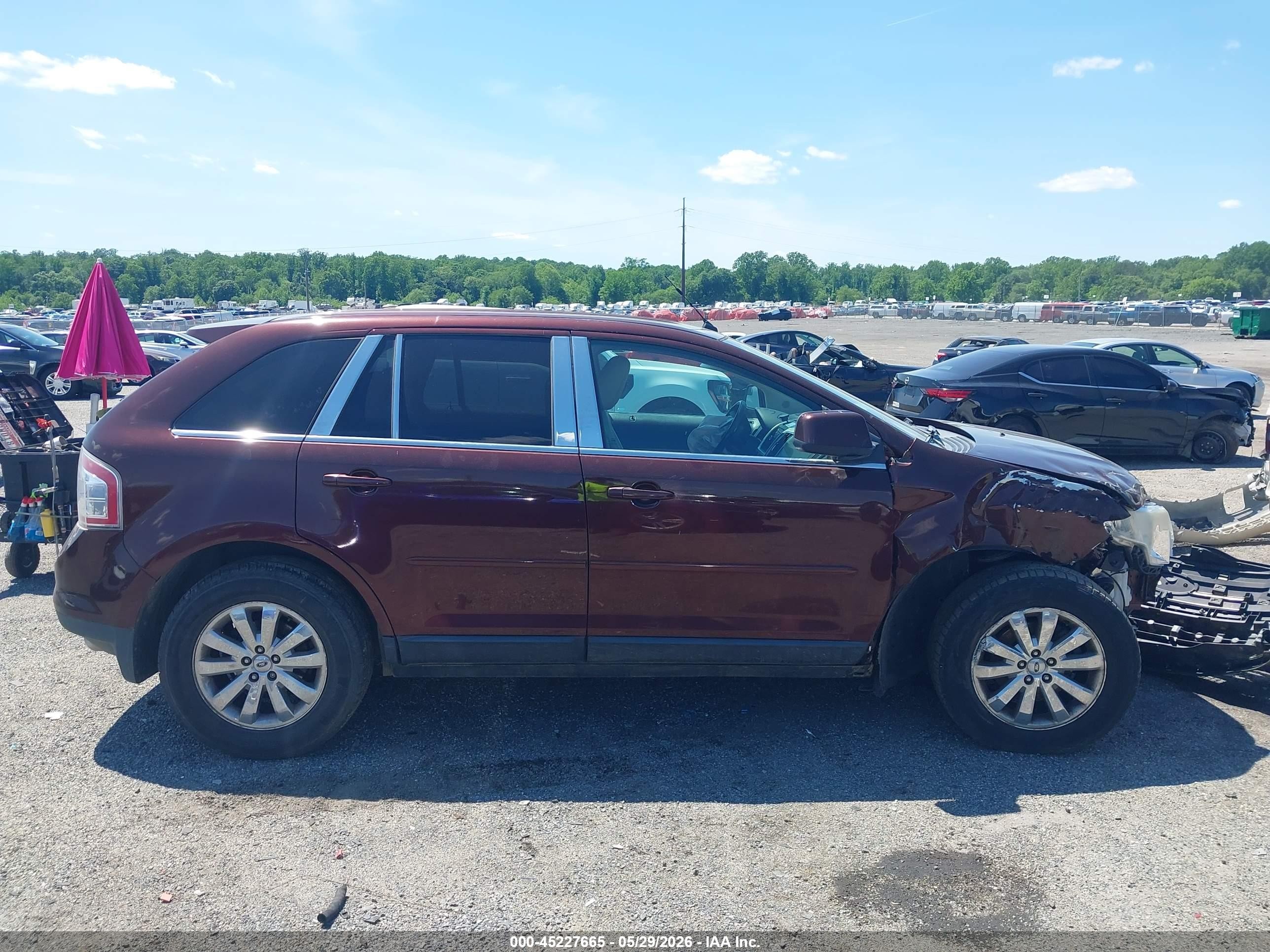 2009 Ford Edge Limited Burgundy vin: 2FMDK49CX9BA76672