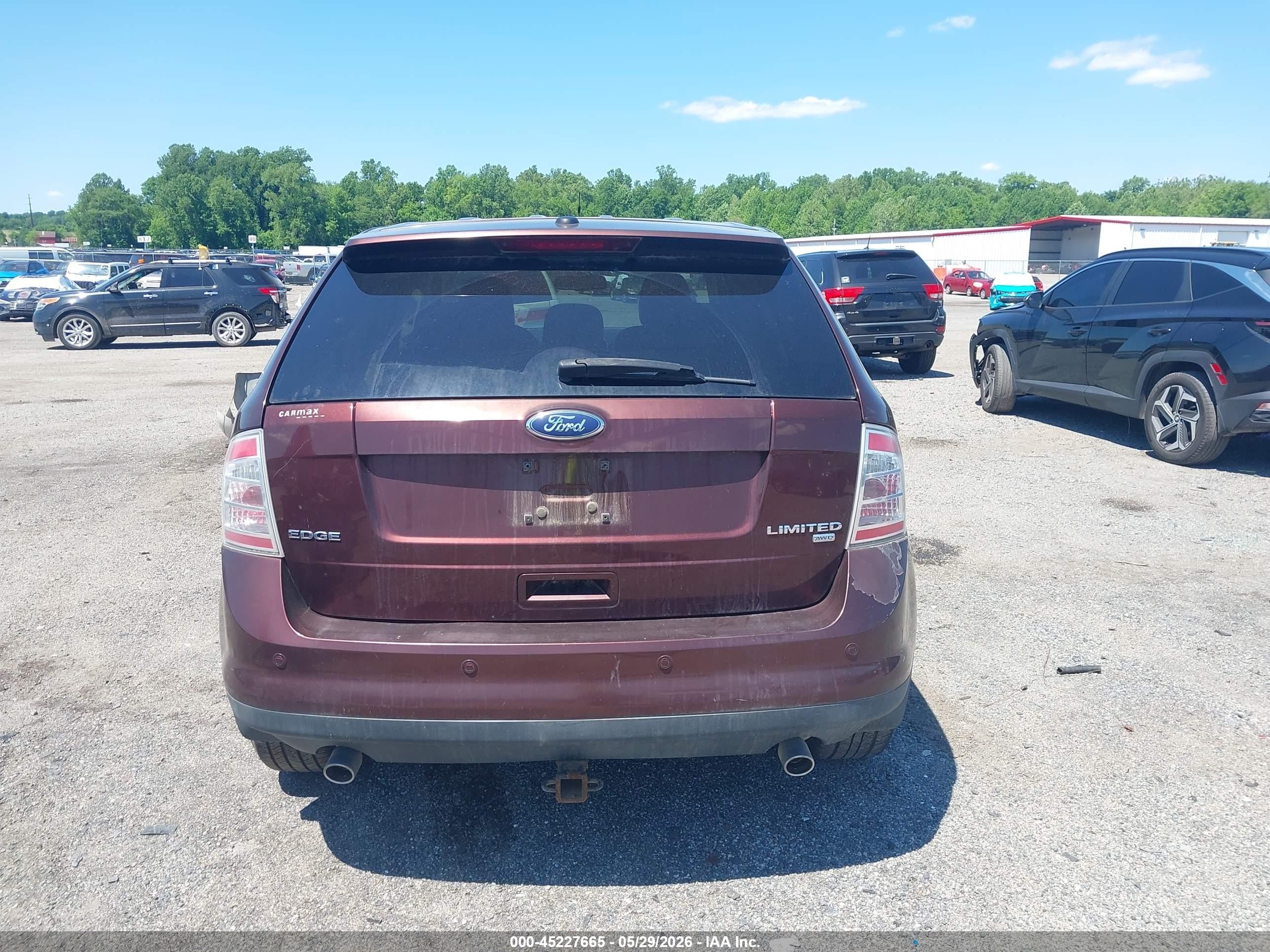2009 Ford Edge Limited Burgundy vin: 2FMDK49CX9BA76672