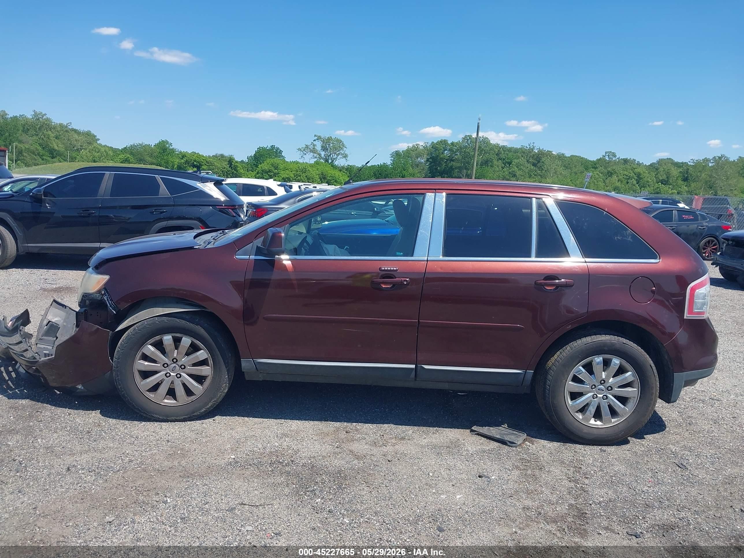 2009 Ford Edge Limited Burgundy vin: 2FMDK49CX9BA76672