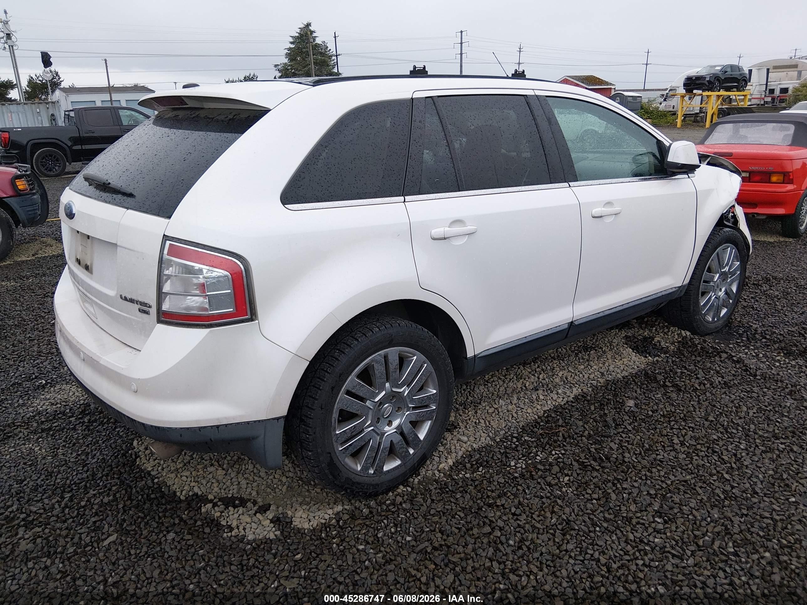 2009 Ford Edge Limited White vin: 2FMDK49CX9BA76879