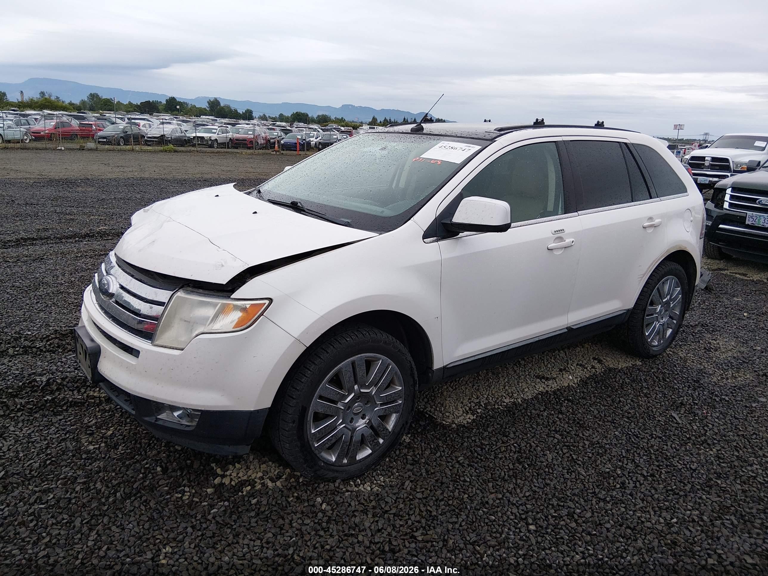 2009 Ford Edge Limited White vin: 2FMDK49CX9BA76879