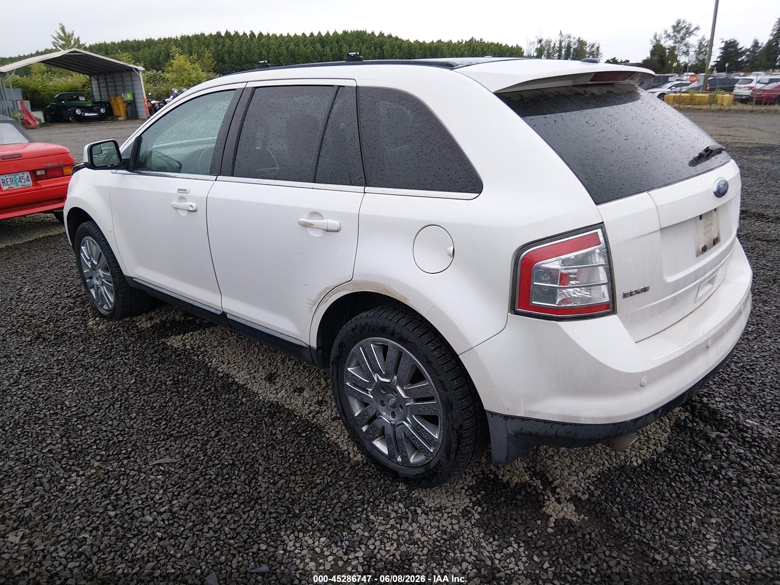 2009 Ford Edge Limited White vin: 2FMDK49CX9BA76879