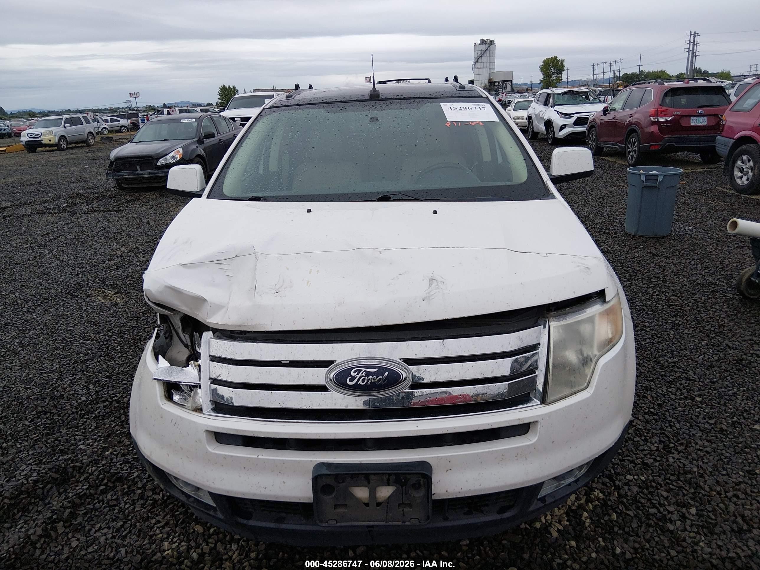 2009 Ford Edge Limited White vin: 2FMDK49CX9BA76879
